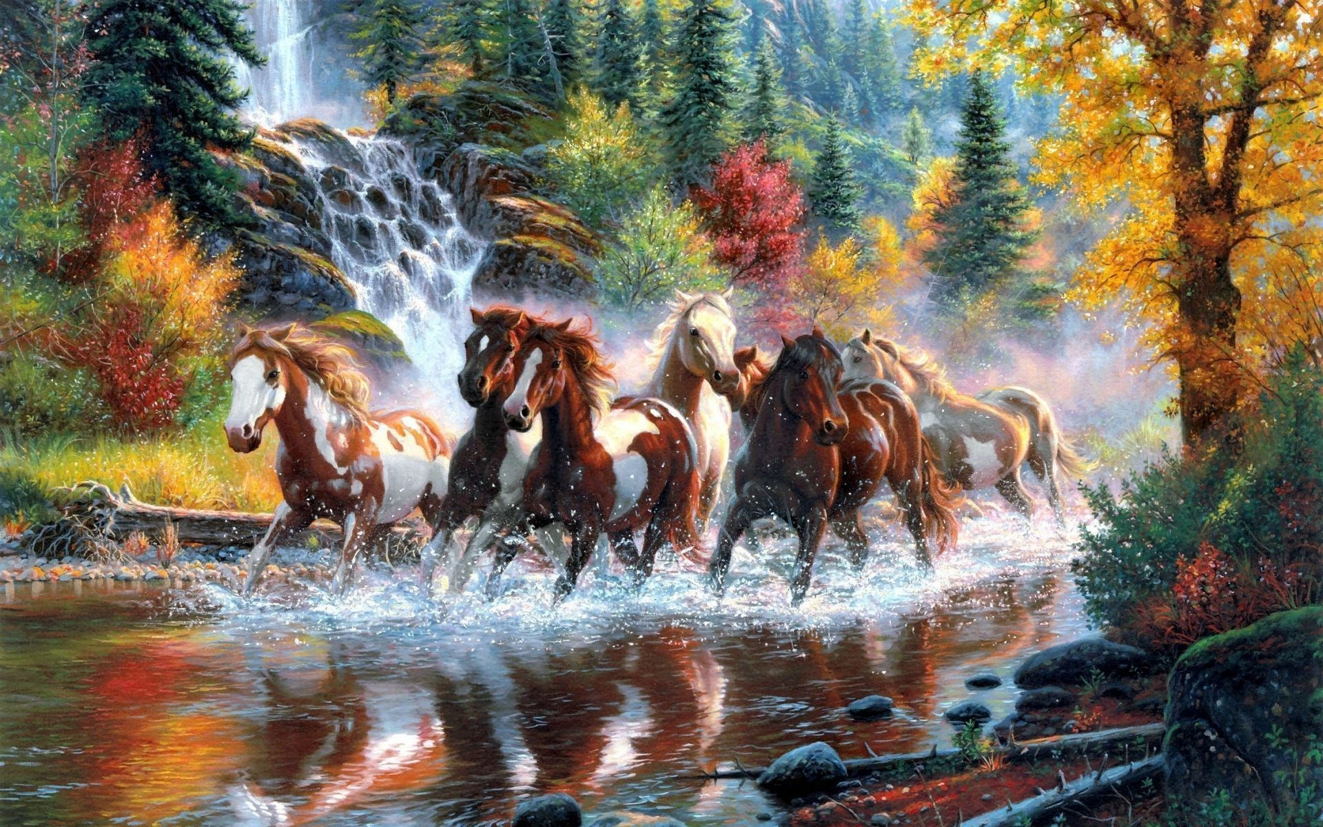 Wallpaper #MX1i8I4Bnwiau_P6ugZV16 Horse Painting Horse Illustration Oil Painting Landscape