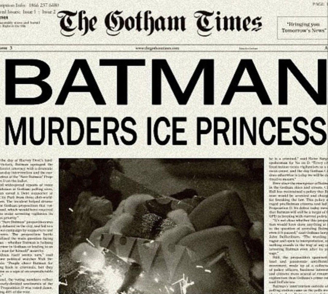 Wallpaper #t2eR65IBSpphPi3-EEwd4 The Gotham Times Ice Princess Gotham DC Comics Batman Shows Bruce