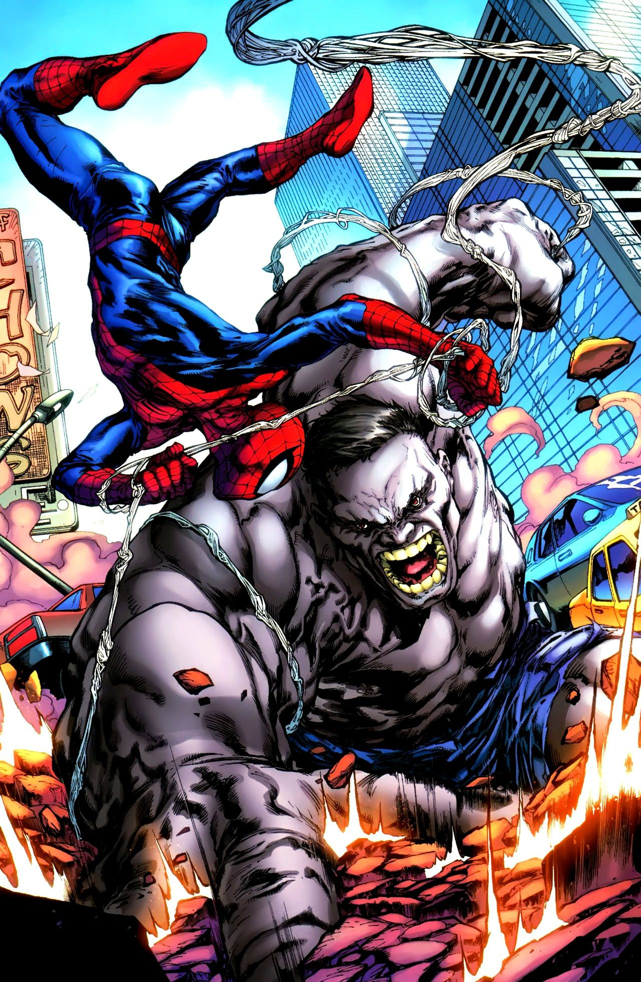 Wallpaper #5n327o4Bnwiau_P6lgSm4 Ultimate Hulk vs Spider Man by Carlo Pagulayan Hulk Marvel Marvel vs
