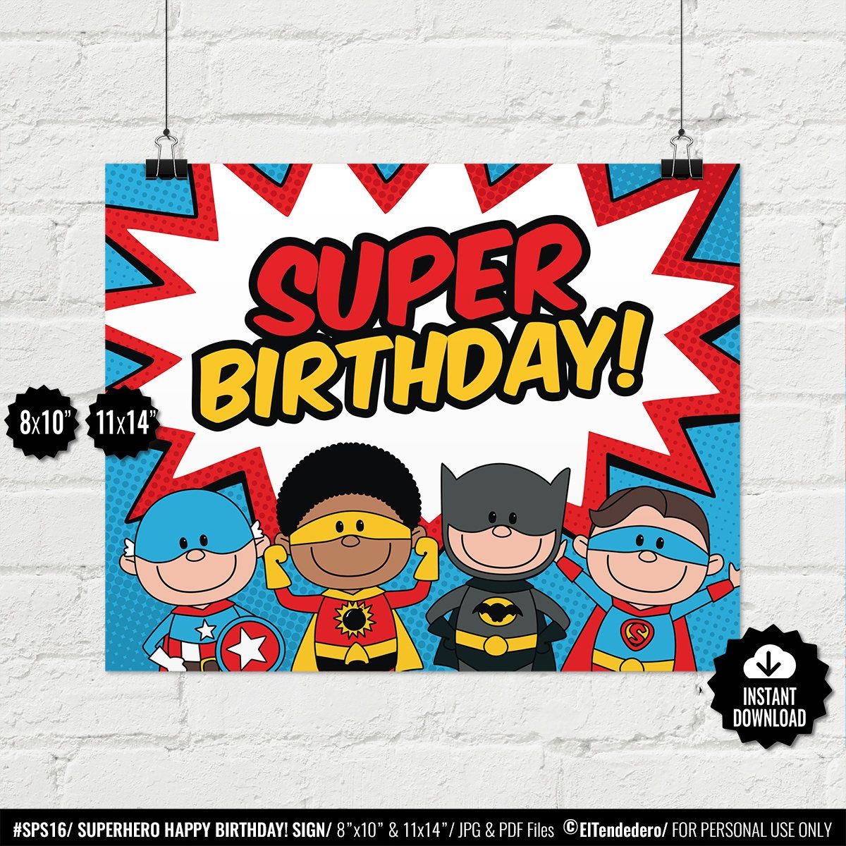 Wallpaper #aBmAOo8BtGB6xQ78Ea2r2 Superhero Happy Birthday Sign Printable Kids Birthday Party Sign