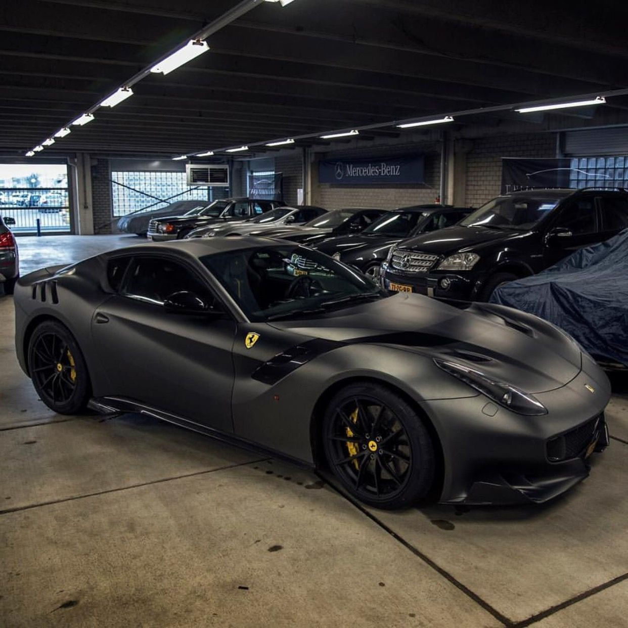 Wallpaper #uBncA48BtGB6xQ78REzQ21 Ferrari F12 Tdf Painted in Matte Black Photo Taken by at 488talk on