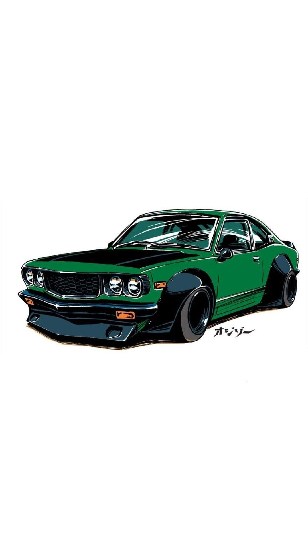 Wallpaper #-2cOBJMBSpphPi3-_LVI194 Mazda Rx3 Art Cars Cool Car Drawings Car Drawings
