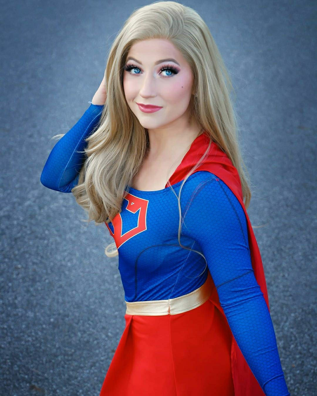 Wallpaper #lDEGNpMB5zzyi_yY8Fif207 Supergirl Nice Blue Colored TV Costume Cosplay by Sarah Black Anime