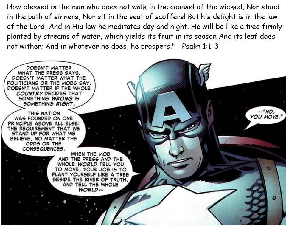 Wallpaper #57jf25IBJvJKYCmE1fhf375 An Image of the Captain in Avengers Comics with Captioning from Comic