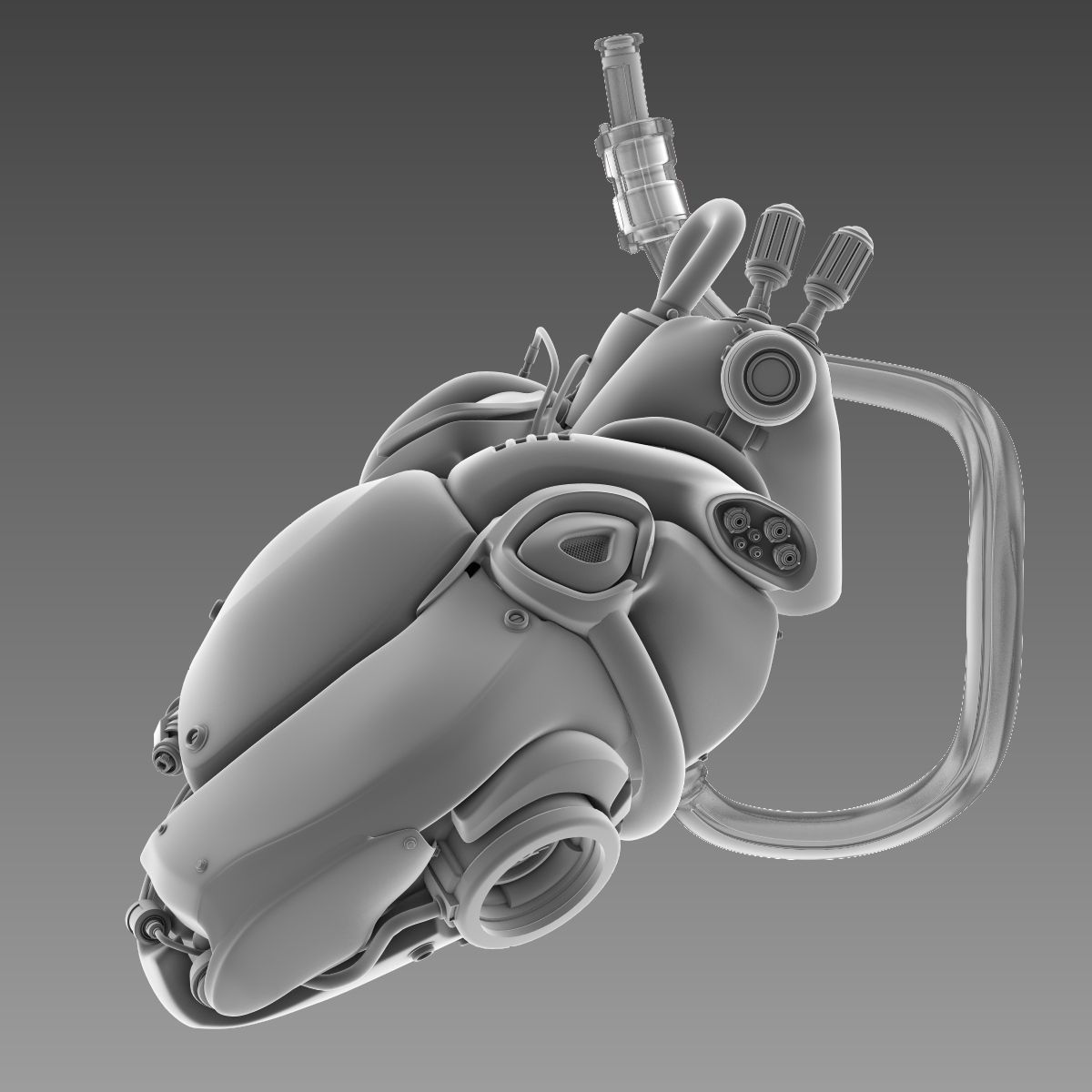 Wallpaper #SzuIb5cBSWmA-tzpLY-L167 Artificial Cyber Heart Cyber Futuristic Artificial