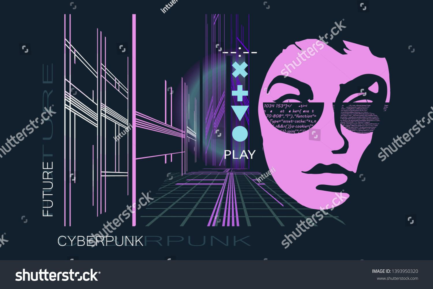 Wallpaper #RmcaCJMBSpphPi3-y8ms459 Cyberpunk Dark Future Art Futuristic Night Stock Vector Royalty Free