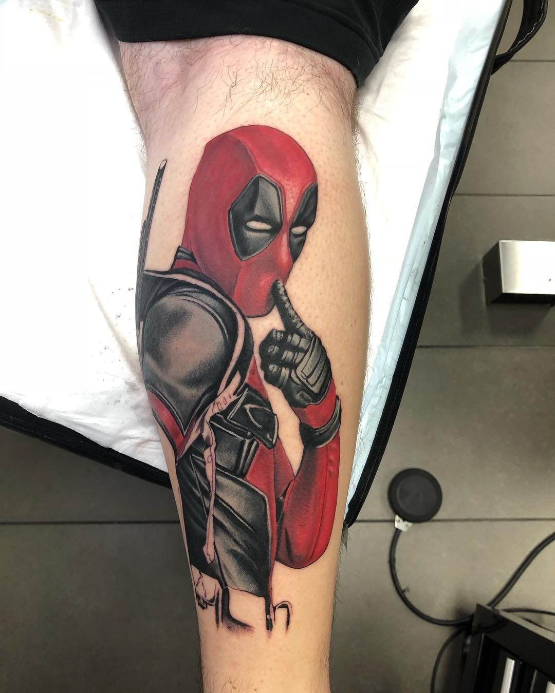 Wallpaper 9130c Marvel Tattoo Photo by Gus H Tattoo on Instagram Deadpool HD Wallpaper 9130c