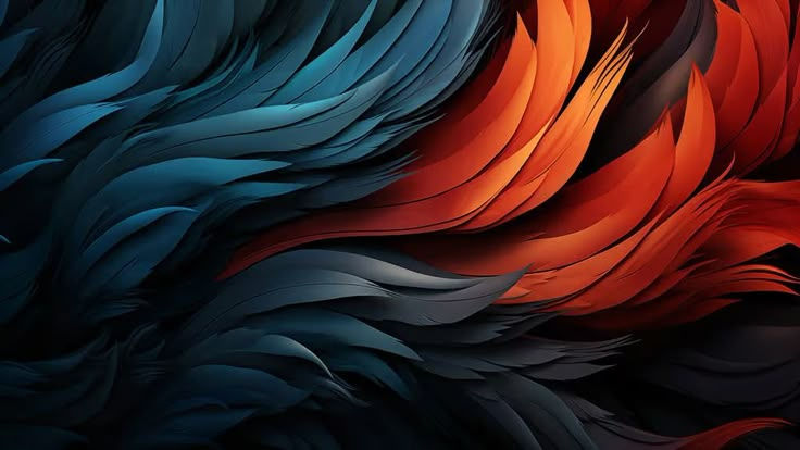 Wallpaper #KLhL2ZIBJvJKYCmEh-w9429 An Abstract Background with Red Blue and Black Feathers