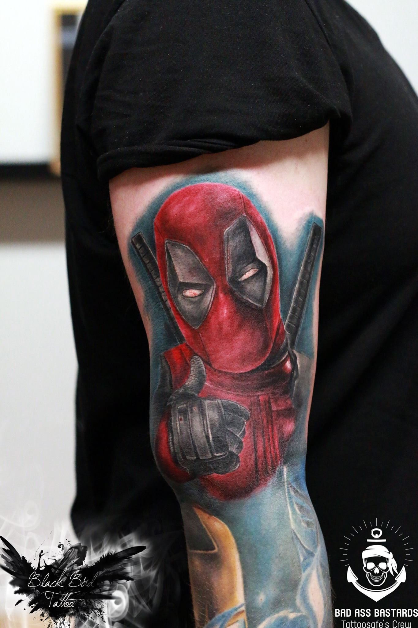 Wallpaper #9130c Marvel Tattoo Photo by Gus H Tattoo on Instagram Deadpool