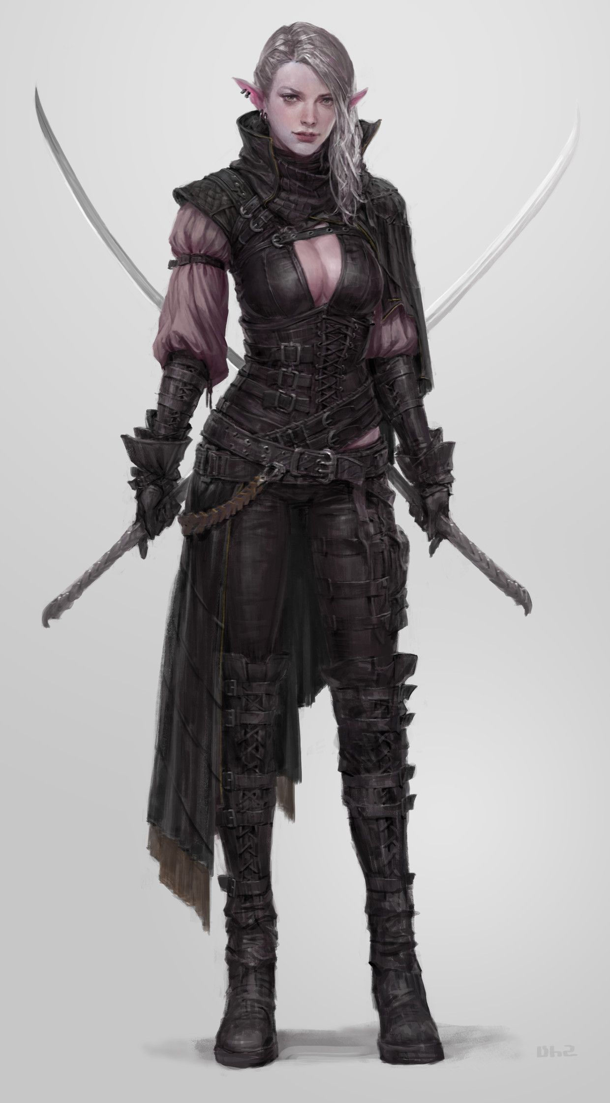 Wallpaper #FljiM5MBzN9vxX34CjrH32 Artstation 2017 Personal Work Elf Woman Sungryun Park Concept Art