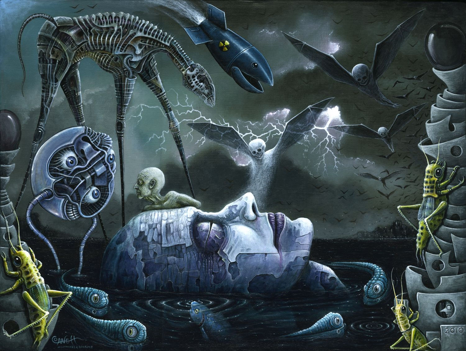 Wallpaper #tbjY3JIBJvJKYCmEhf1i257 Robert Steven Connett Cyborg Dream Illustration Horror Vivid Dreams