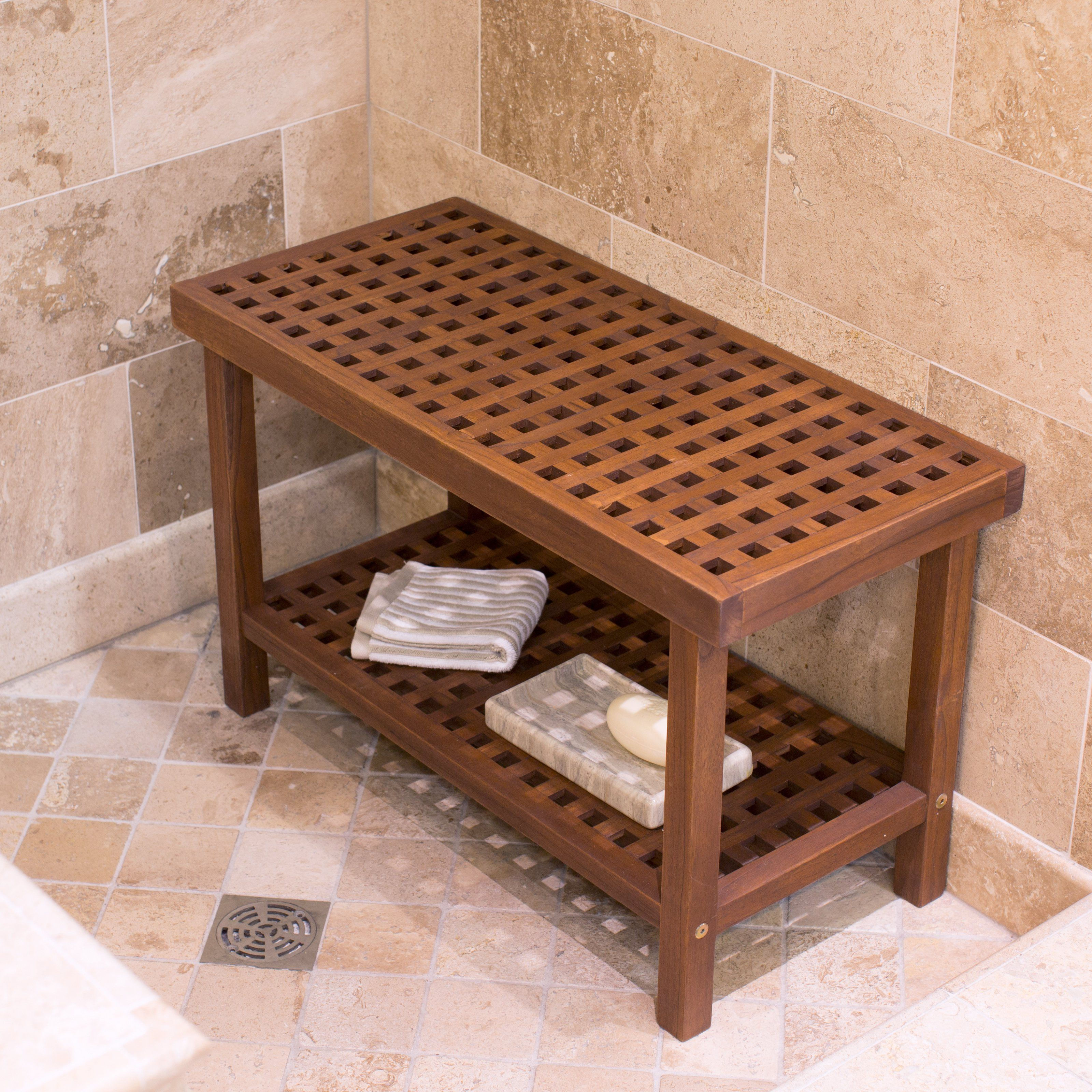 Wallpaper #B52EA Shower Chairs the Original Kai 155 Corner Teak Shower Bench with