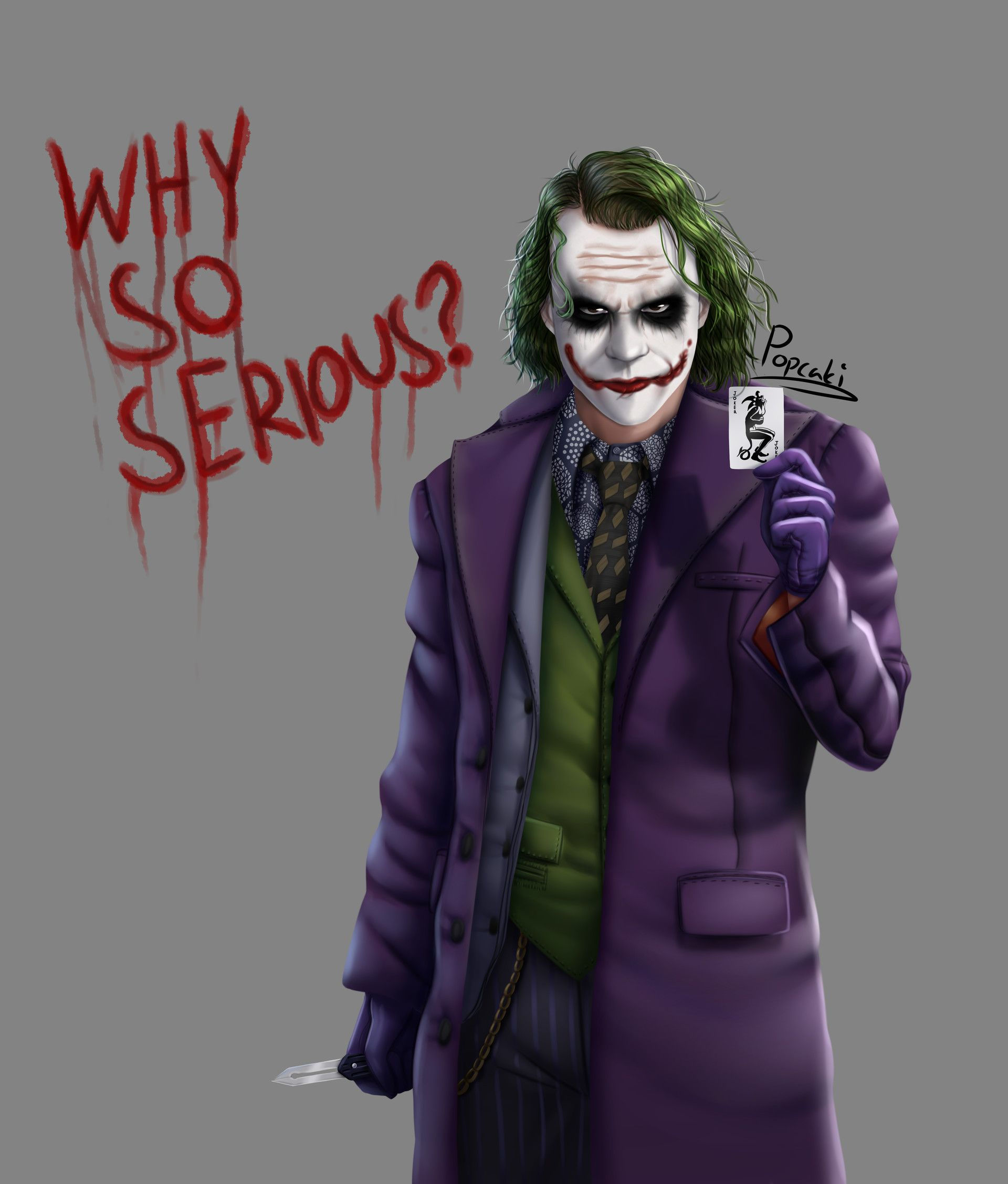 Wallpaper #UxouUZMB1yWOL4qg54He172 Artstation the Joker Why So Serious Popcaki Joker Pics Joker