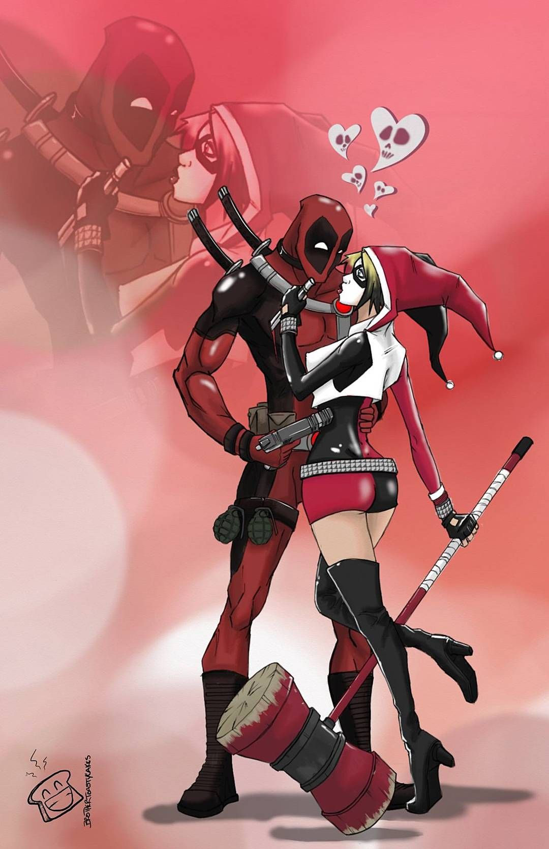 Wallpaper #pmjDFpMBSpphPi3-rQx989 Deadpool Harley Quinn Fan Art Will Make You Ship It Too Moviepilot