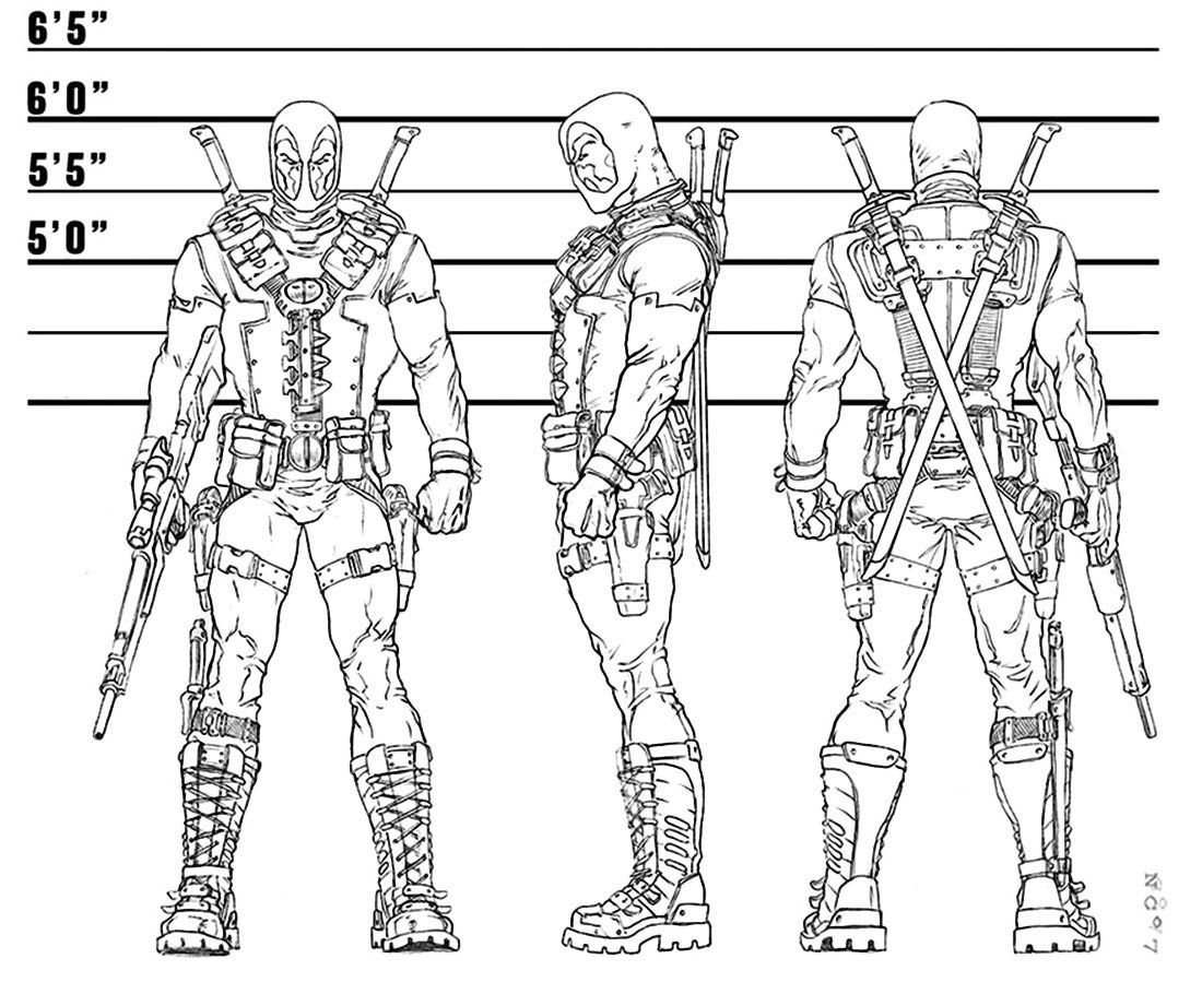 Wallpaper #7BGlM5MBXrlMTfB52Epu290 Deadpool Sketches from X Men Origins Wolverine Art Illustration