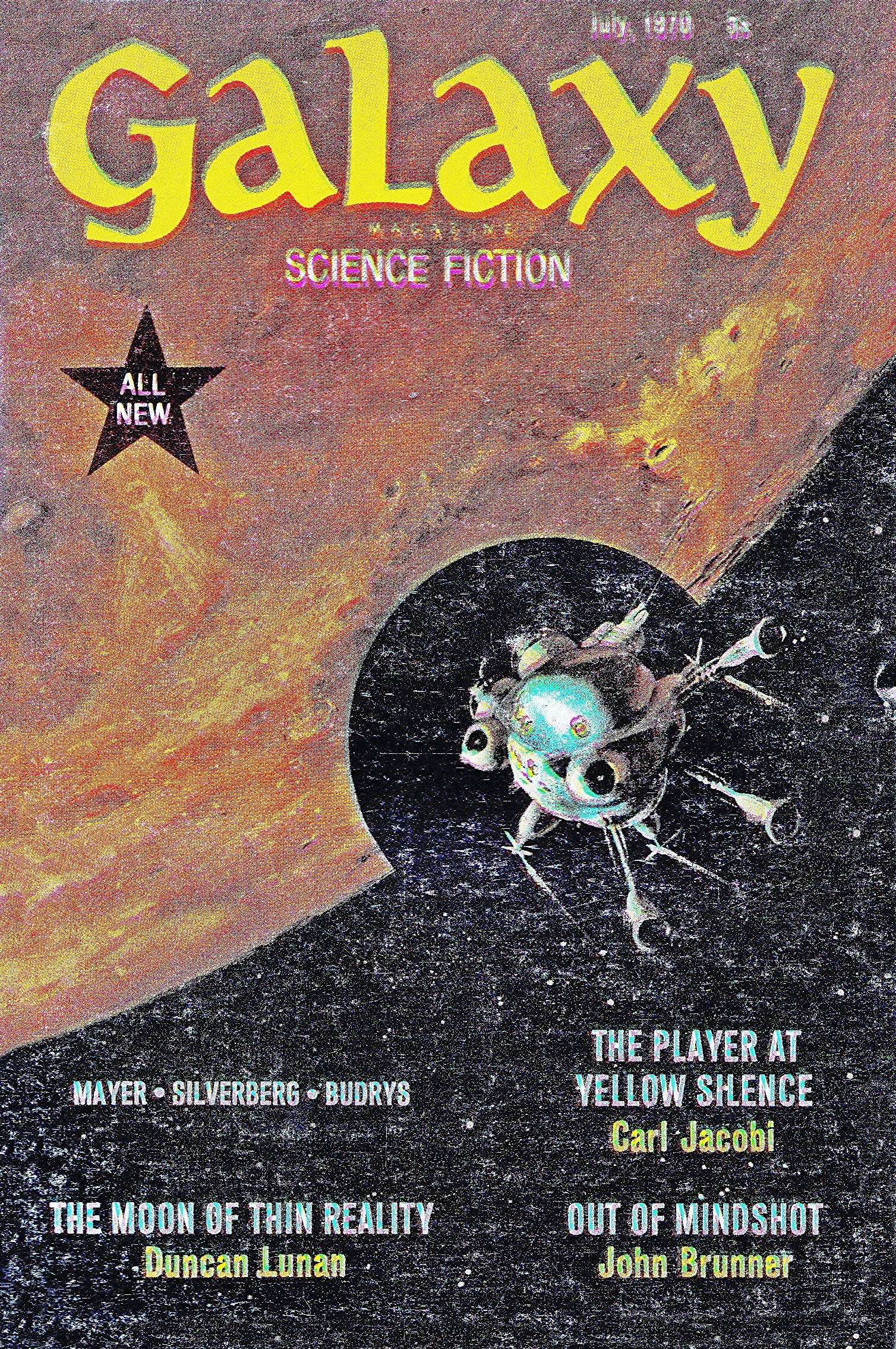 Wallpaper #bGeY_ZIBSpphPi3-Mpyn66 Galaxy July 1970 Cover Art by Jack Gaughan Science Fiction Magazines