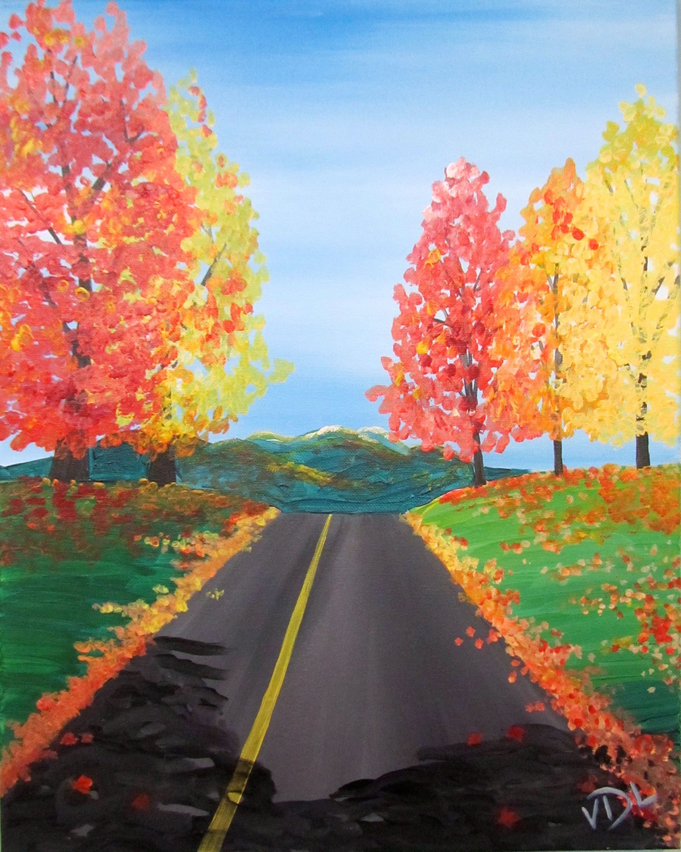 Wallpaper #CR32LJMBlOZrFDOkBM1J237 Acrylic Canvas Afternoon Drive in New England Source Painting with