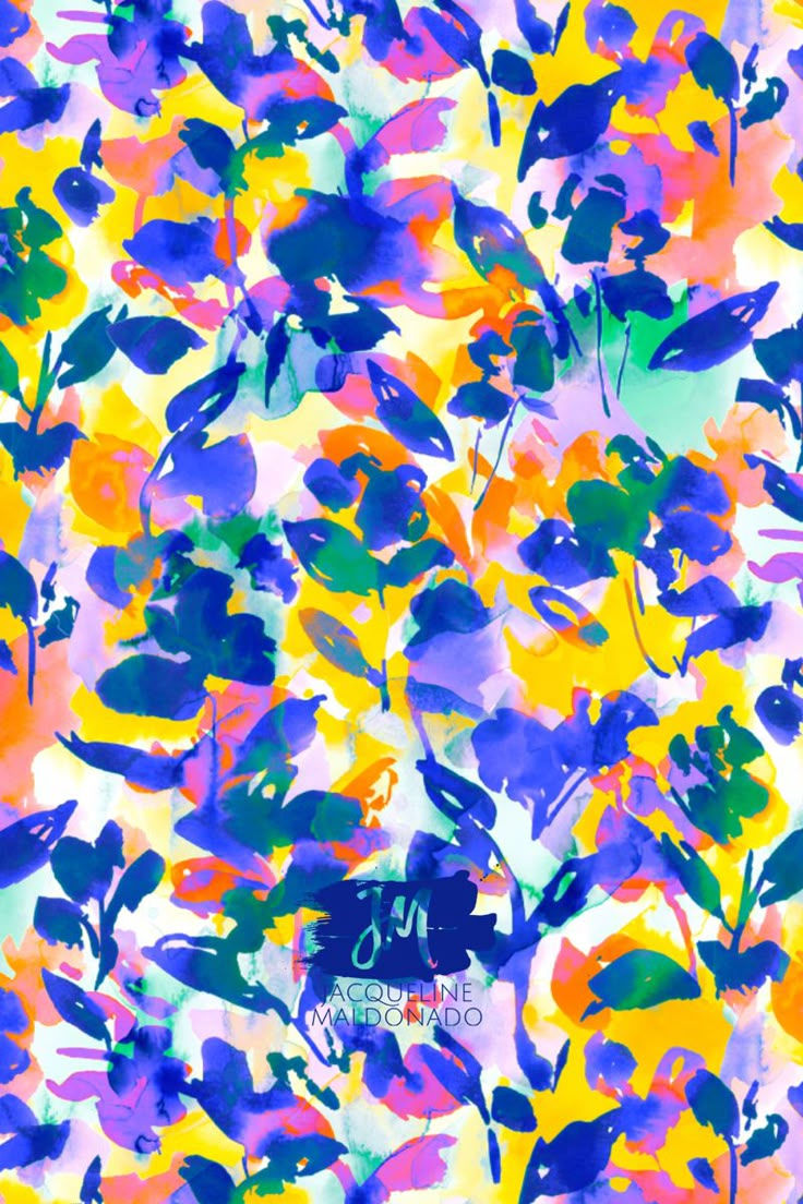 Wallpaper #Kbgw15IBJvJKYCmEIOId164 An Abstract Painting with Colorful Leaves and Flowers on Its Surface