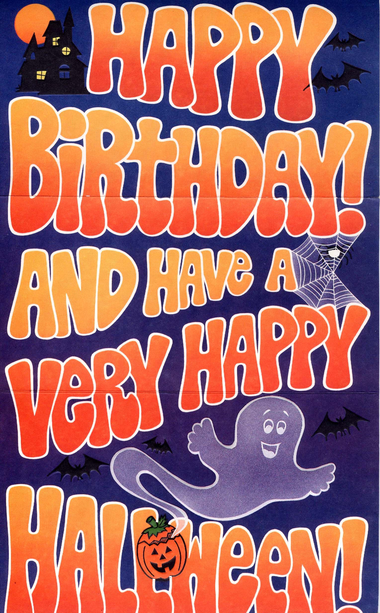 Wallpaper #ITHVNZMB5zzyi_yYzVif204 Halloween Birthday Greeting Hallmark Fold Out Greeting Card for