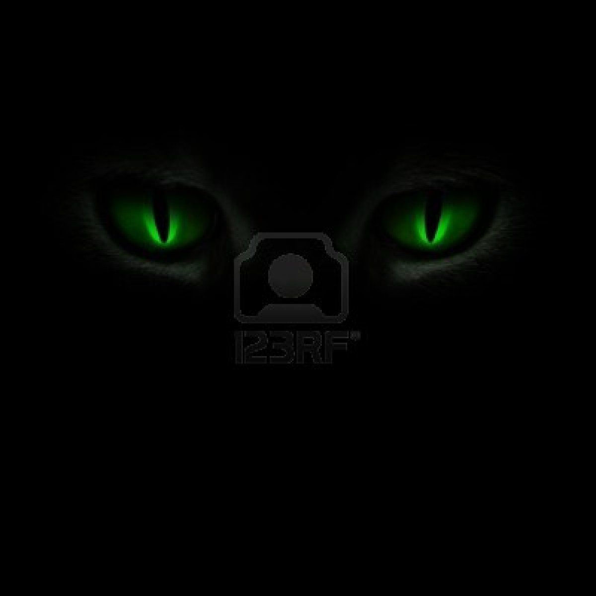 Wallpaper #0002c Glowing Wolf Eyes at Night