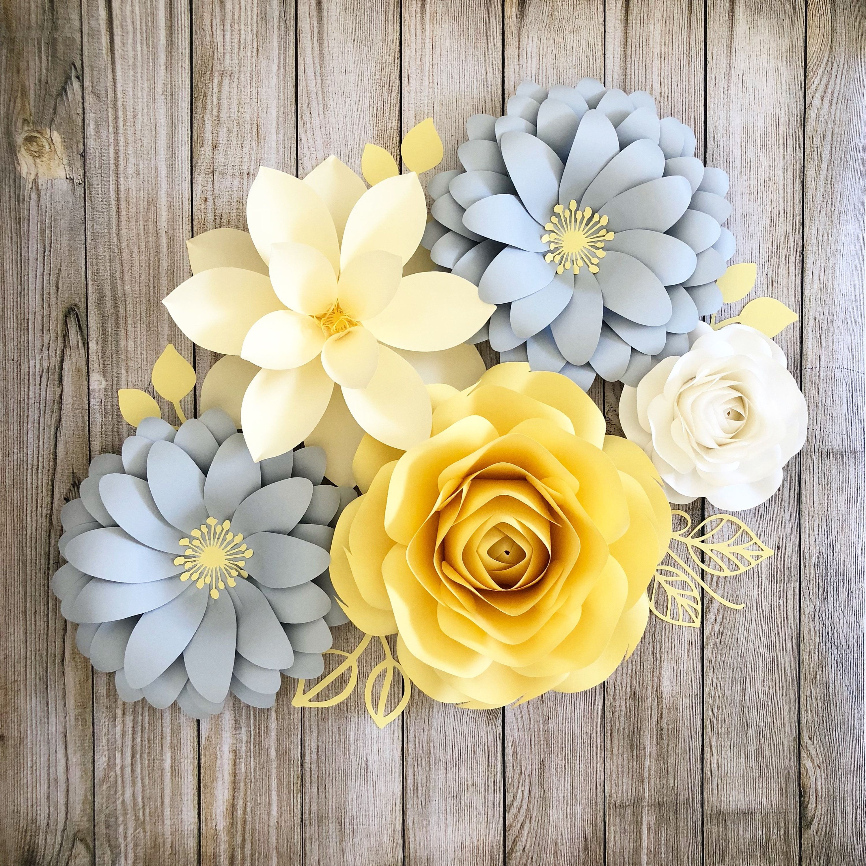 Wallpaper #vmhUIpMBSpphPi3-3TKg89 Pdf Paper Flowers Bundle of 4 Templates Large Paper Flowers Wall Decor