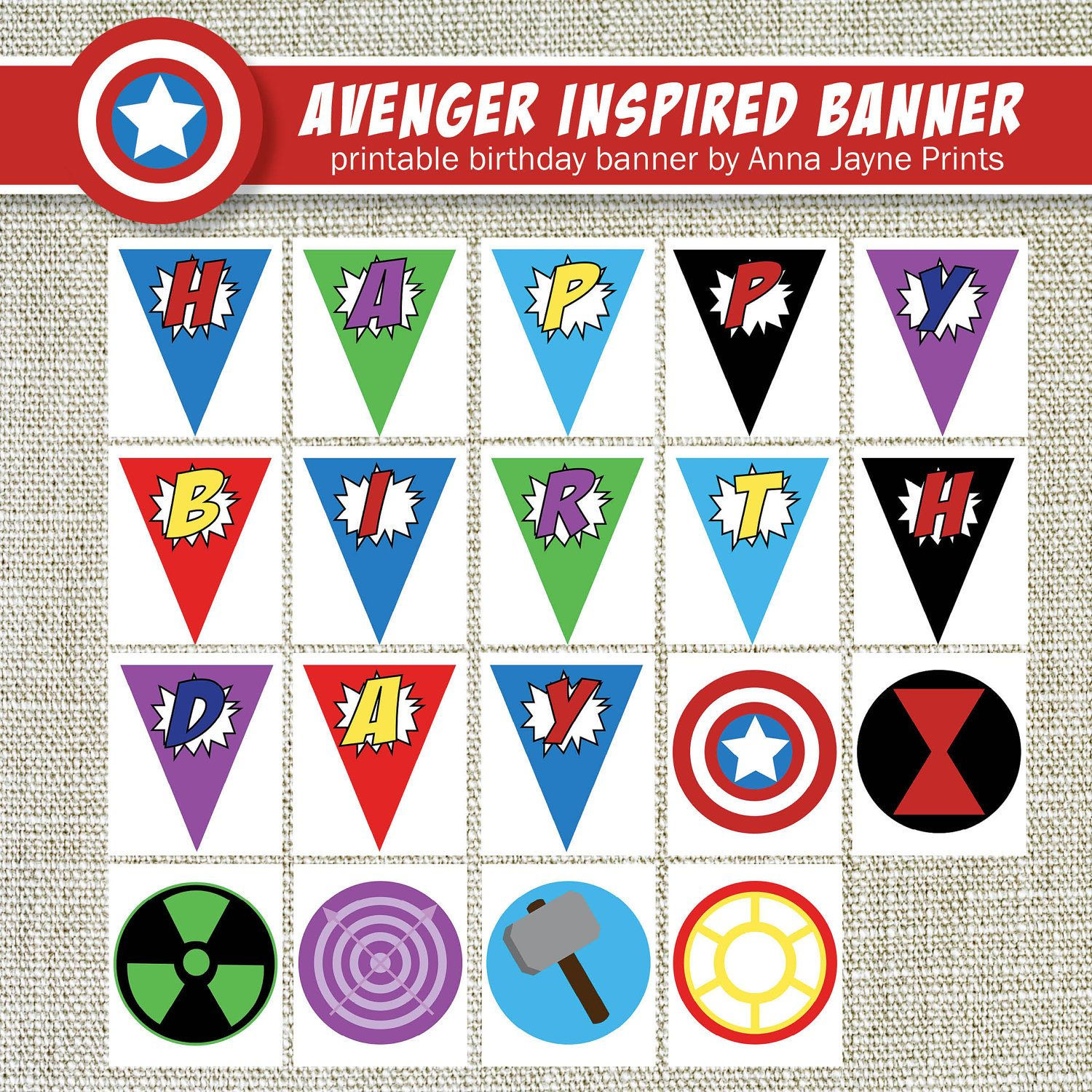 Wallpaper #0DG3NZMB5zzyi_yY0lfv34 Vintage Avengers Inspired Happy Birthday Banner Style A1 800 via