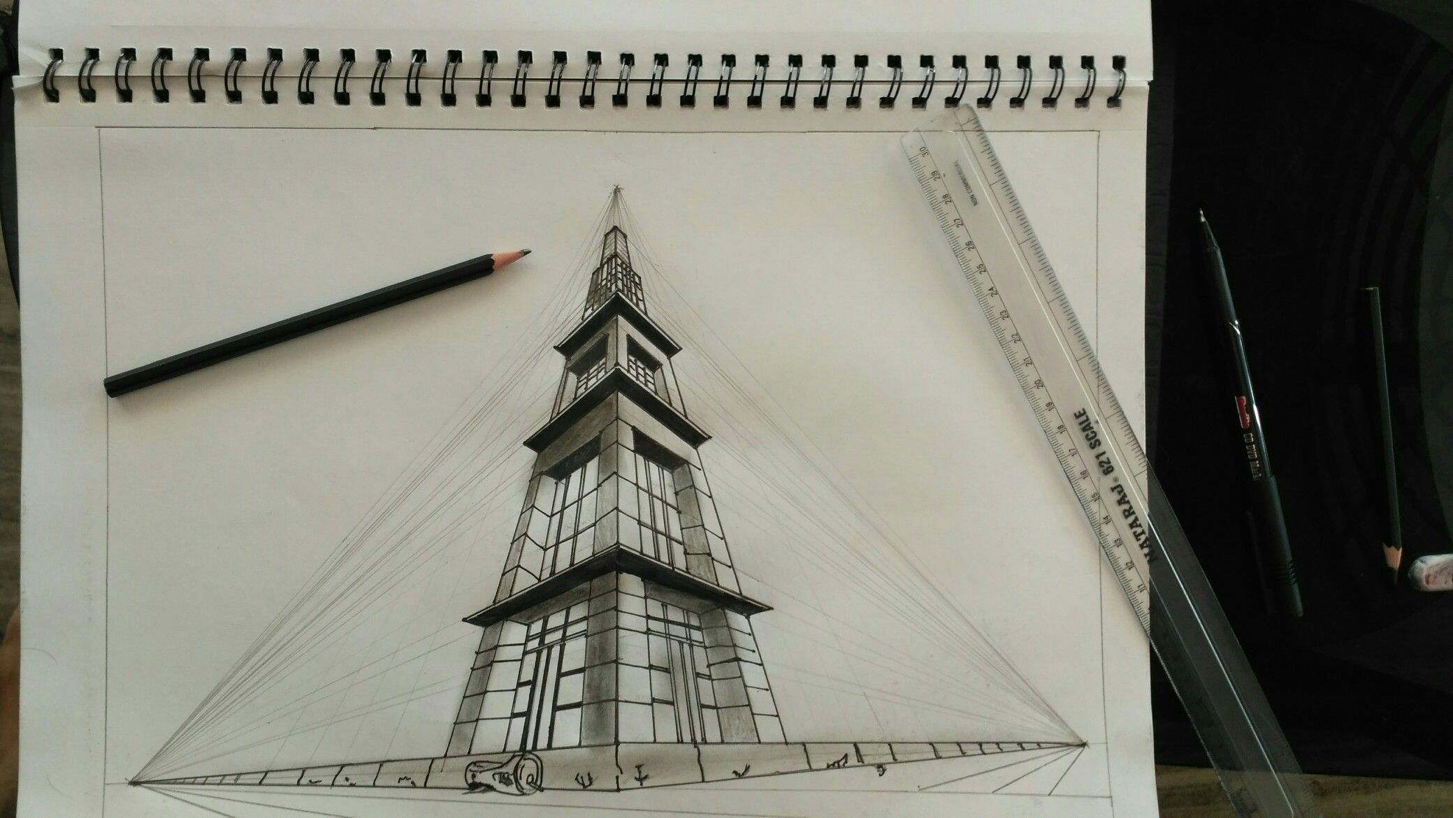 Wallpaper #hmdvBZMBSpphPi3-jLzE218 Building View Perspective Drawing Perspective Drawing Triangle