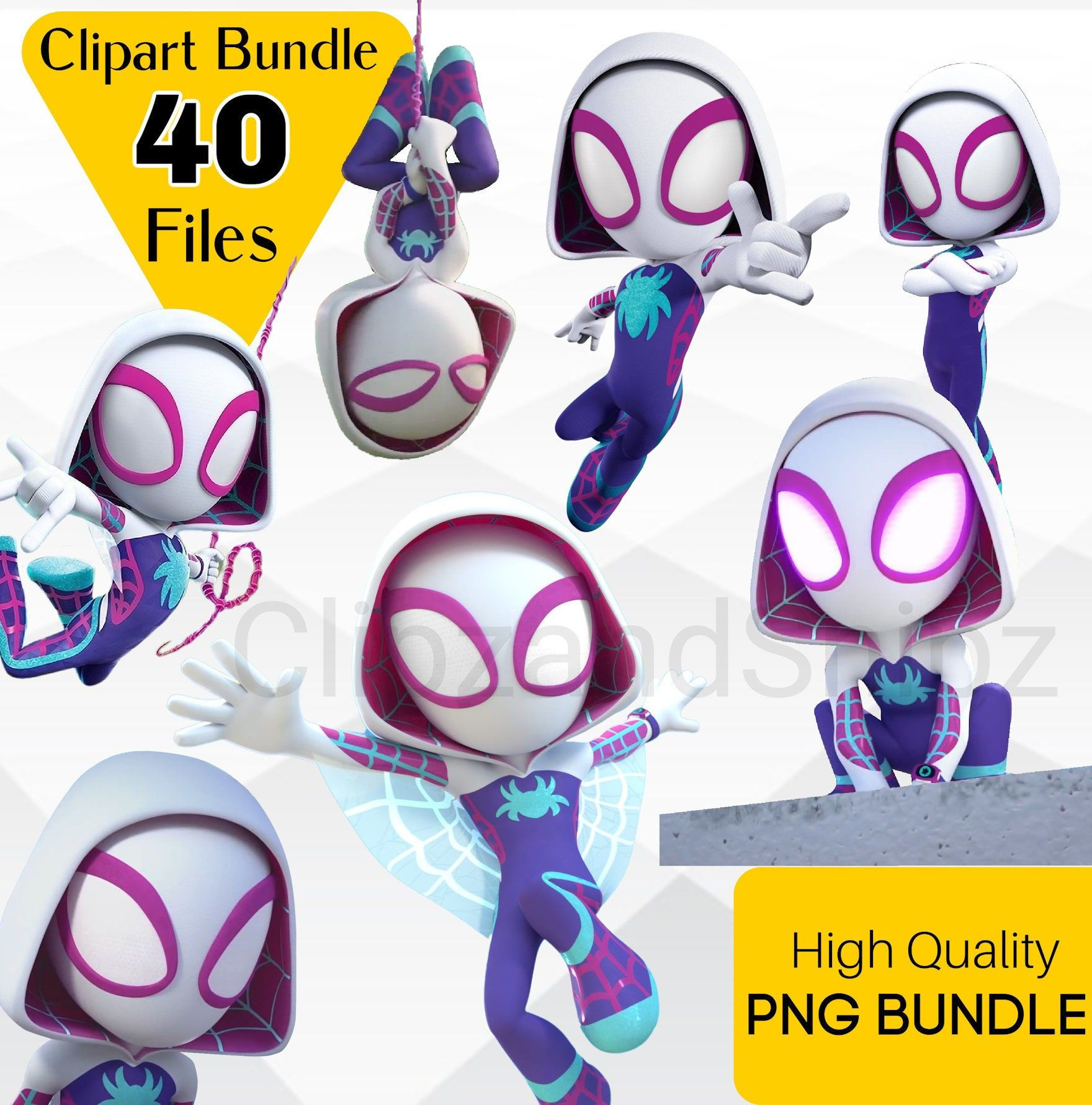 Wallpaper #RPS3OZMBKFX8bn3r6ncE119 Ghost Spider Png Clipart Bundle Spidey and His Amazing Friends Png