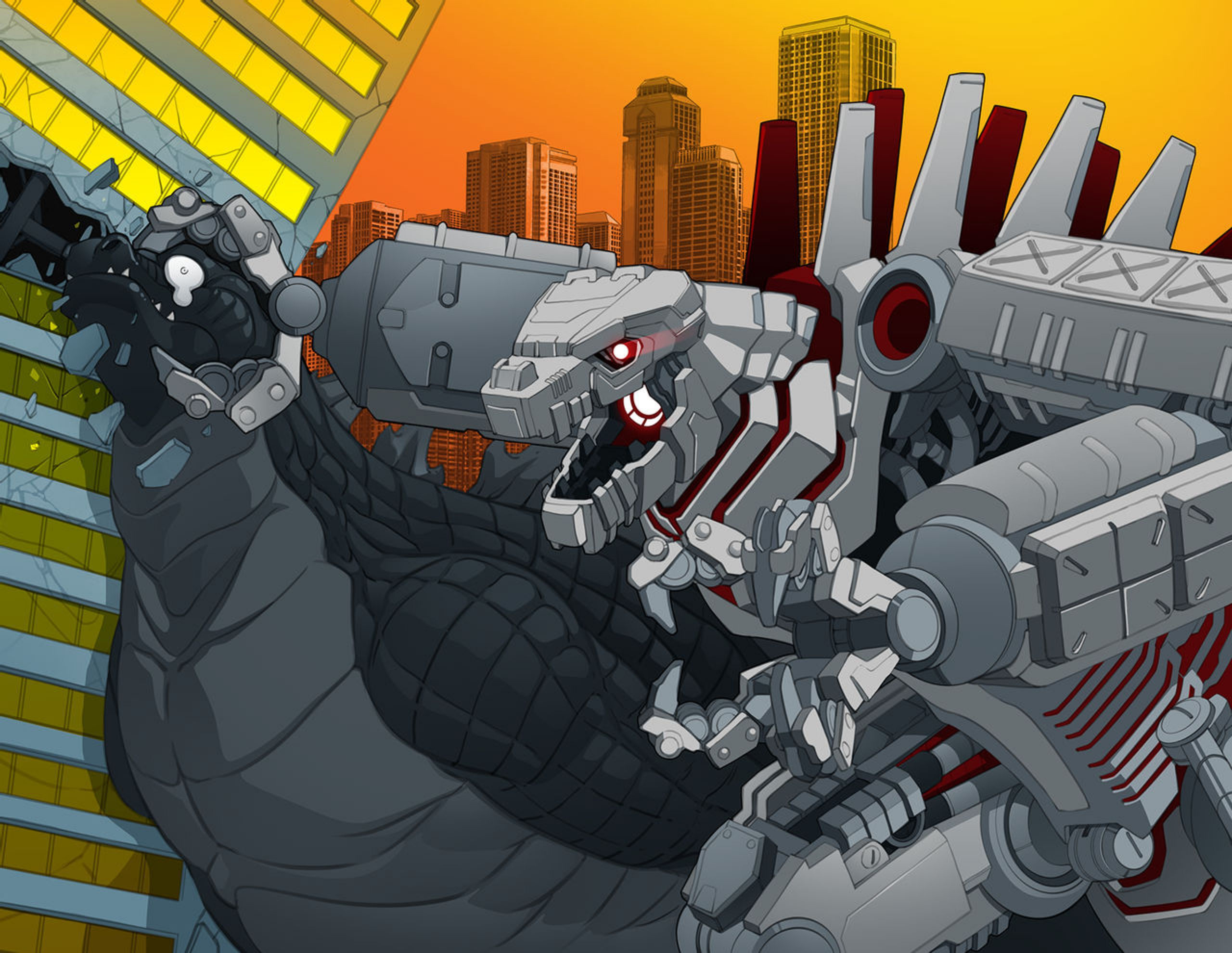 Wallpaper #egAO7I4BSdW8dNoushOn47 Godzilla vs Mechagodzilla by Bleedman on at Deviantart Godzilla
