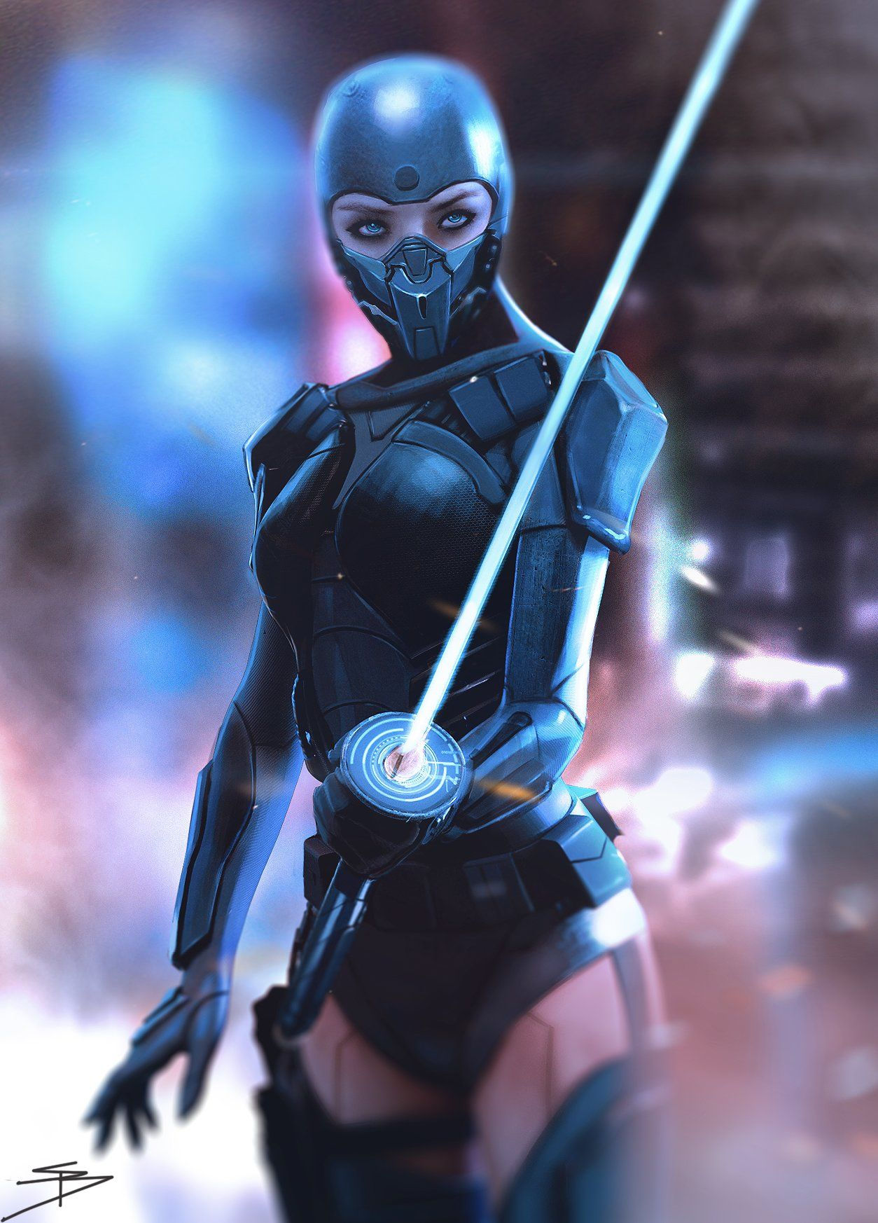 Wallpaper #8AAT644BSdW8dNouuhBh14 Cyborg Assassin Stan Black Cyberpunk Character Cyberpunk Art