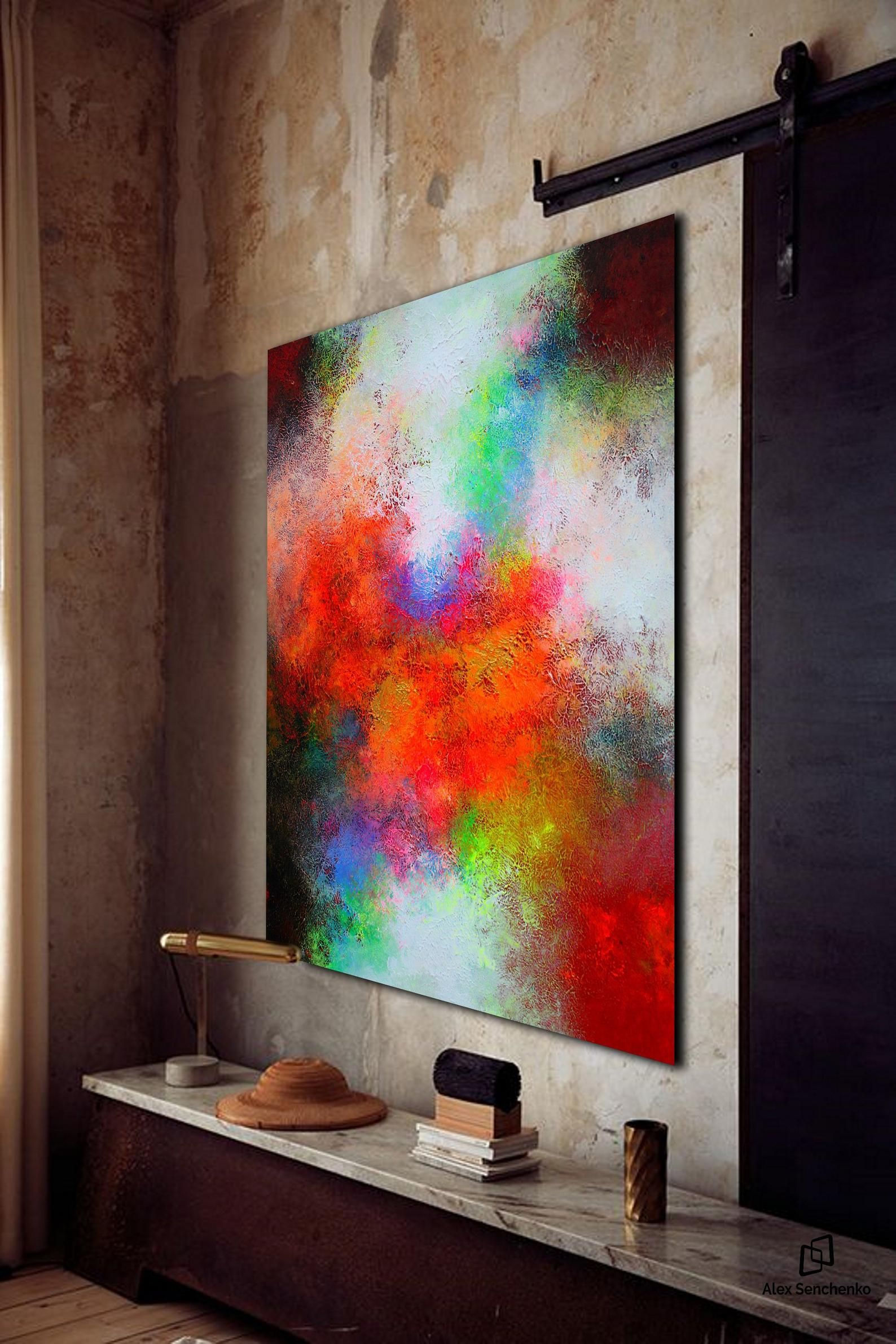 Wallpaper #BGcL6JIBSpphPi3-SDu_36 Red and White Abstract Painting Large Wall Art Abstract Art Acrylic