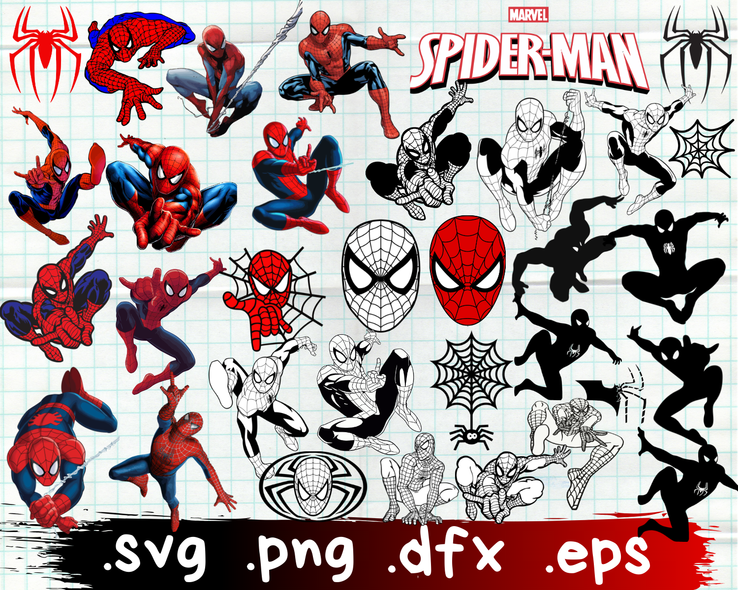 Wallpaper #DmfI_ZIBSpphPi3-PJ0075 Free Layered Spiderman Svg 667 Svg Png Eps Dxf File Best Sites for
