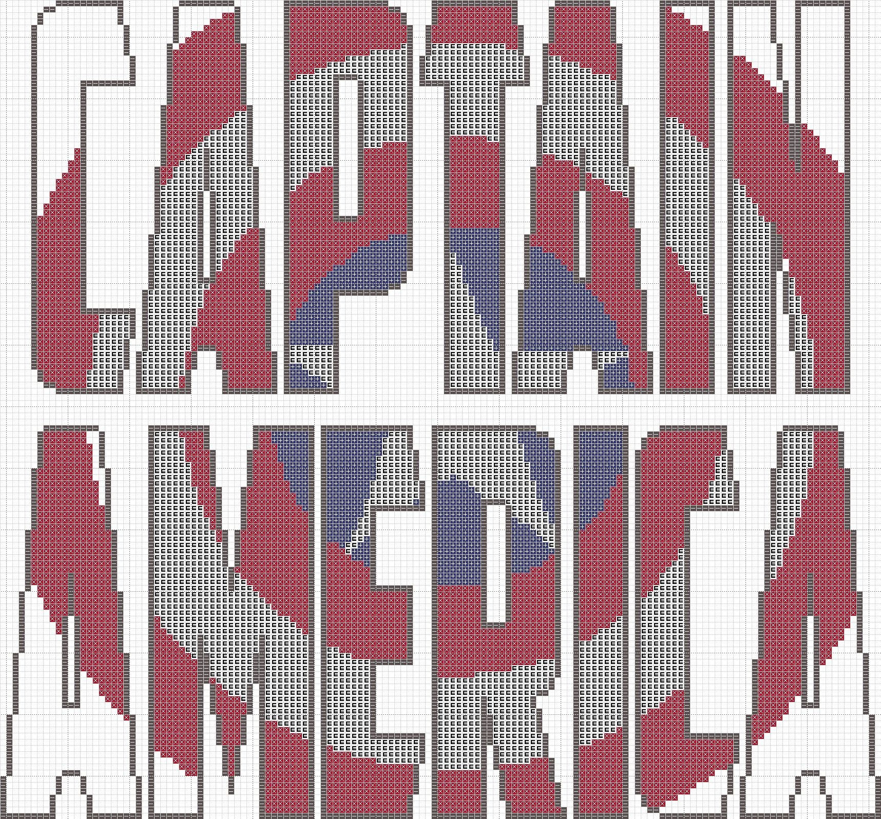 Wallpaper #AGipIZMBSpphPi3-ETHu24 Captain America Shield Cross Stitch Pattern 143w X 133h Cross Stitch