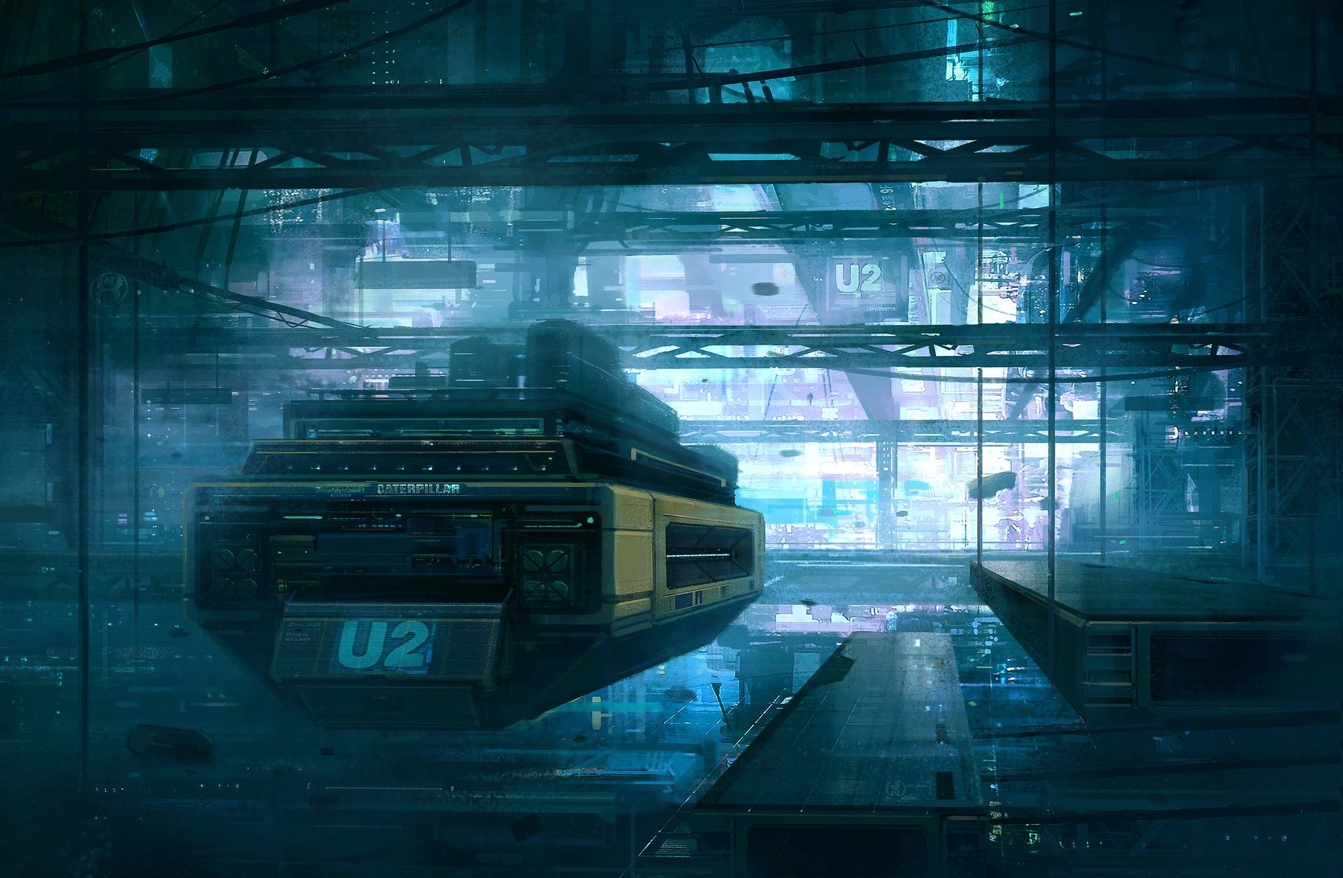 Wallpaper #qrgnjZIBJvJKYCmE3tVL38 Dock by Daniel Liang Cyberpunk City Cyberpunk Art Sci Fi Art