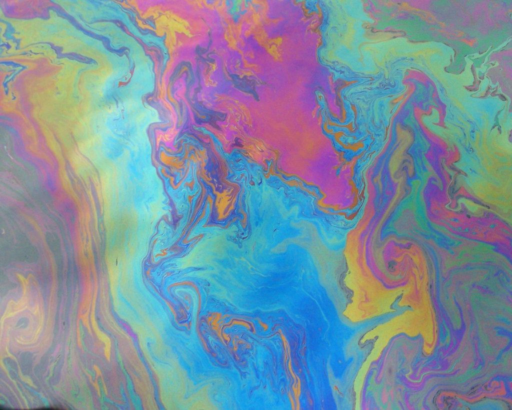 Wallpaper #9b753 Original Rainbow Oil Slick Acrylic Pour Painting on Etsy