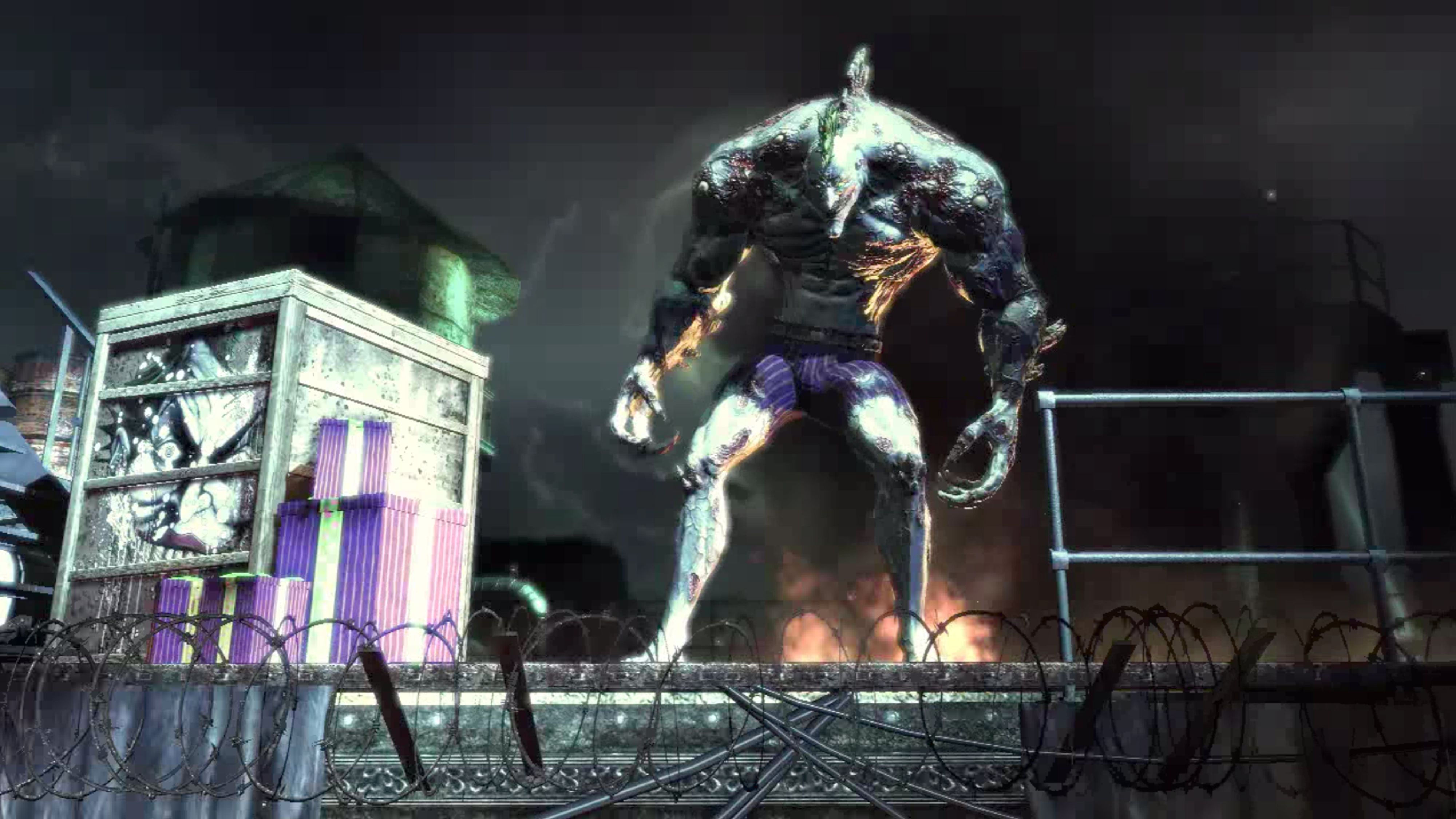Wallpaper #bAAK7I4BSdW8dNou8RNj36 Batman Arkham Asylum Confronting the Titan Joker Batman Arkham