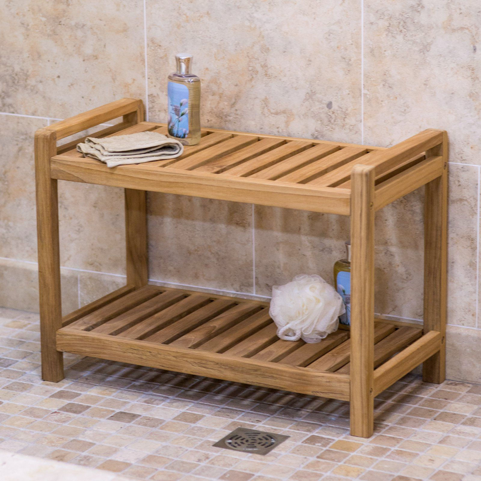 Wallpaper #B52EA Shower Chairs the Original Kai 155 Corner Teak Shower Bench with