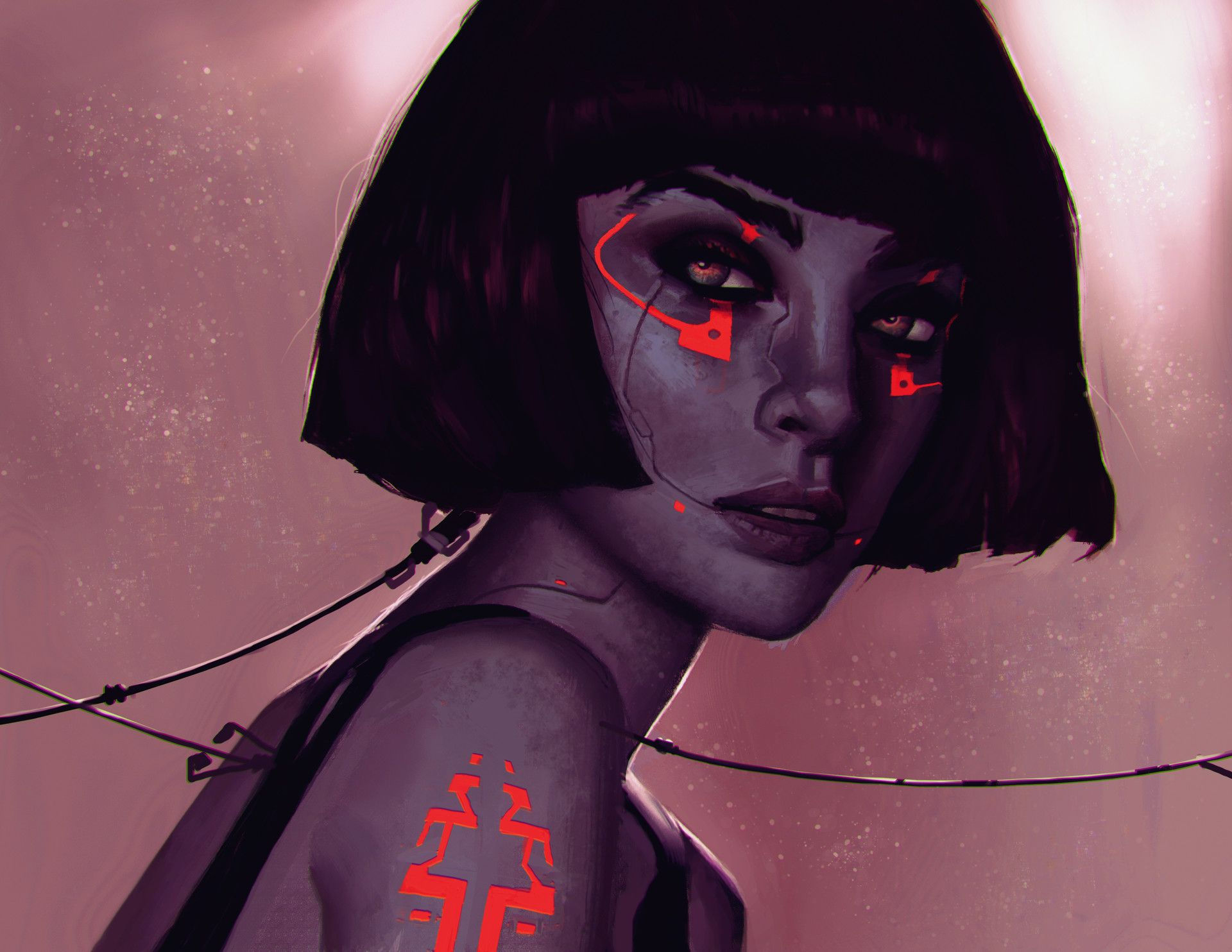 Wallpaper #mQAe7I4BSdW8dNoukxPh41 Artstation Mandarin Josh Lockwood Cyberpunk Art Character Art