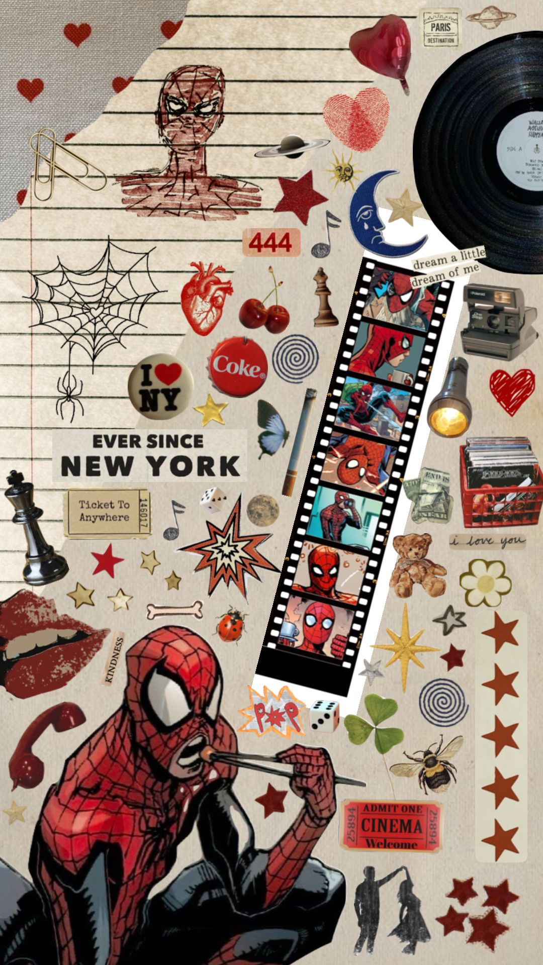 Wallpaper #Y33a8I4Bnwiau_P6aQfd35 Spidey Spiderman Collage Shuffle Love Taylorswift Vintage Red