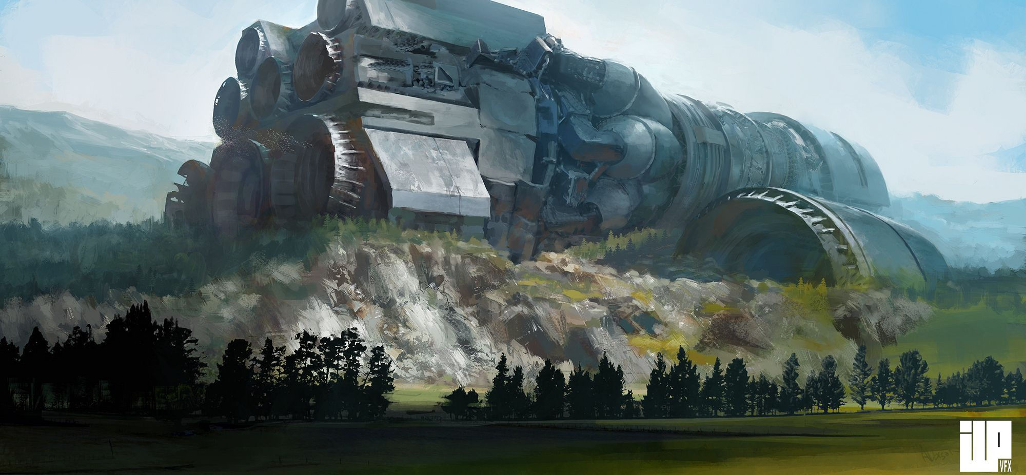 Wallpaper #QmiqI5MBSpphPi3-jjas161 Crash by Alexson1 on Deviantart Environment Concept Art Sci Fi