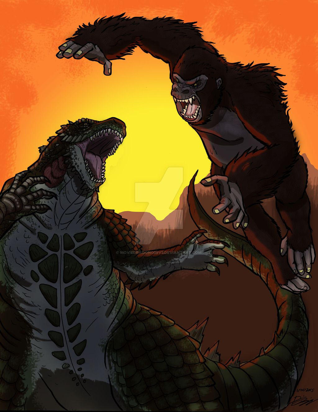 Wallpaper #1u_fTJMBMN-XEVvVqz47318 Kong vs Gojira by Moviedragon009v2 on Deviantart King Kong vs