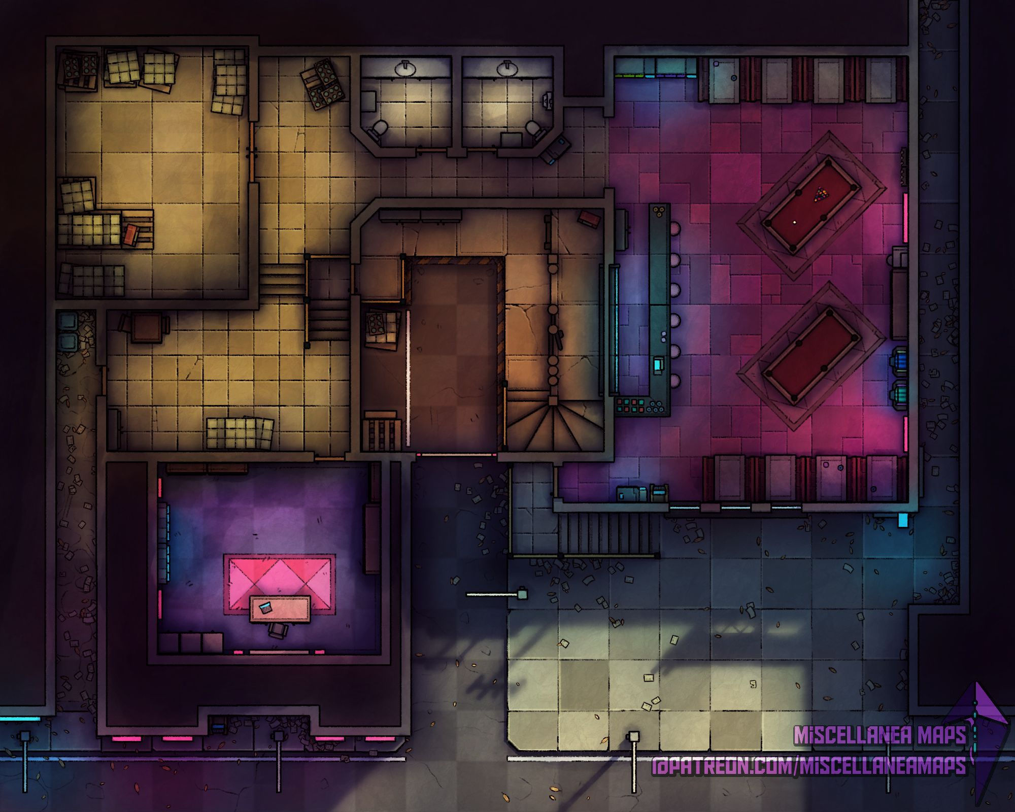 Wallpaper #yRmrAo8BtGB6xQ78DEpP27 A 20x16 Cyberpunk Bartending Map I Released a Couple of Months Ago