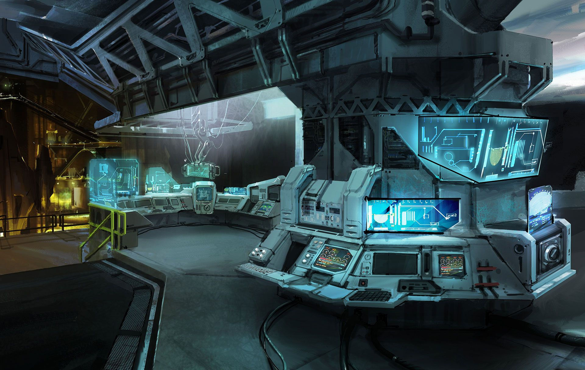 Wallpaper #JWeN-JIBSpphPi3-Nooi67 Sci Fi Environment Futuristic Laboratory Scifi Interior