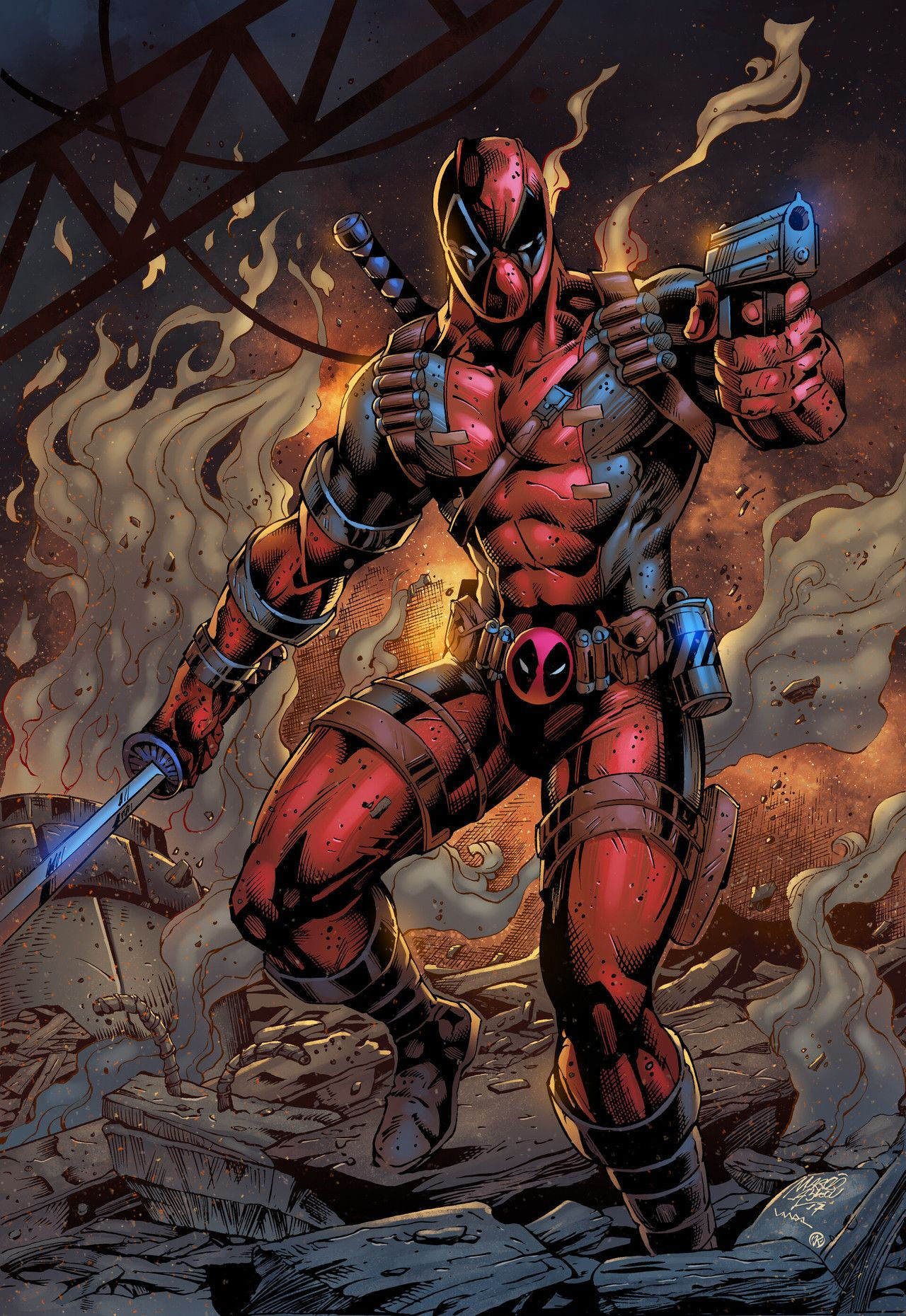 Wallpaper #Pmet-5IBSpphPi3-6ZVU200 Redskulls Page Deadpool by Maksim Strelkov Deadpool Wallpaper