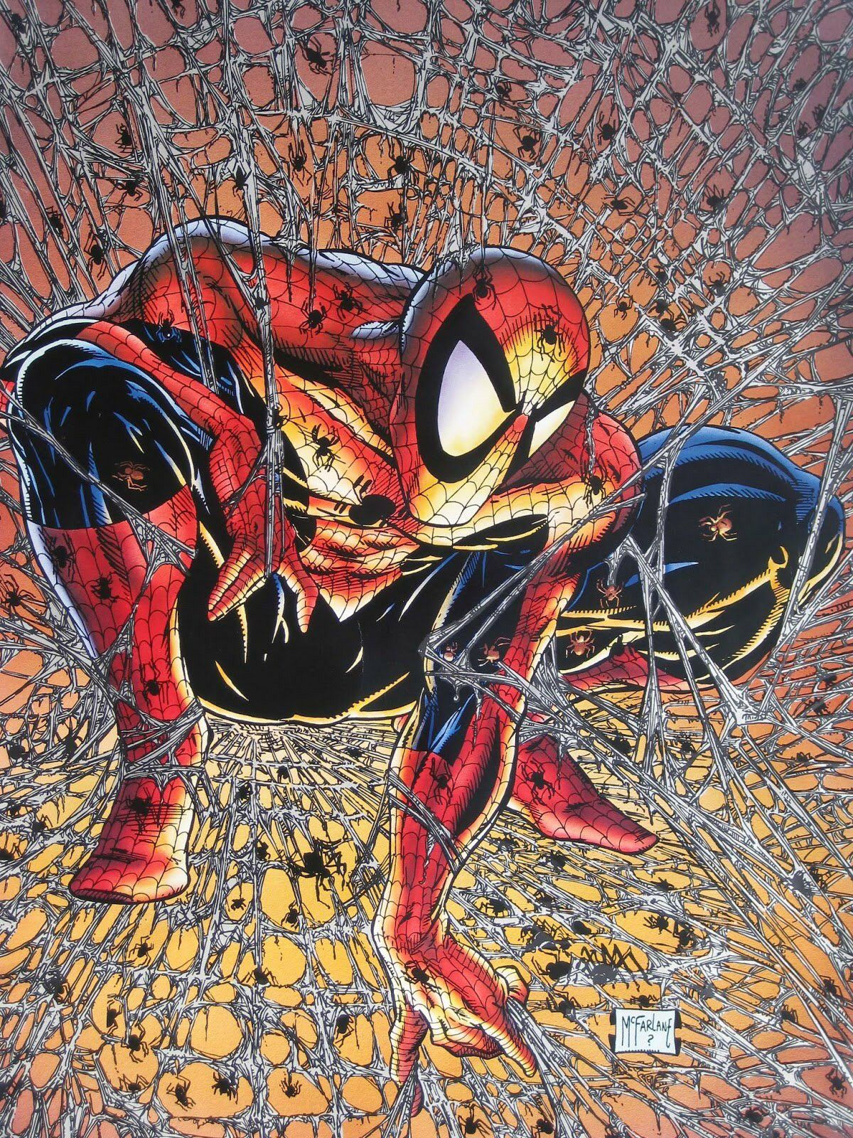 Wallpaper #rn3r8I4Bnwiau_P6vAcs6 Spider Man by Todd Mcfarlane Capas De Quadrinhos Desenhos De Super