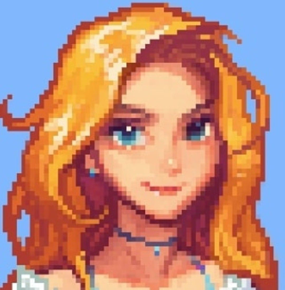 Wallpaper #BELCPZMBOBpx0NhmuMYD320 Stardew Valley Pixel Art Haley Portrait Starthunder in