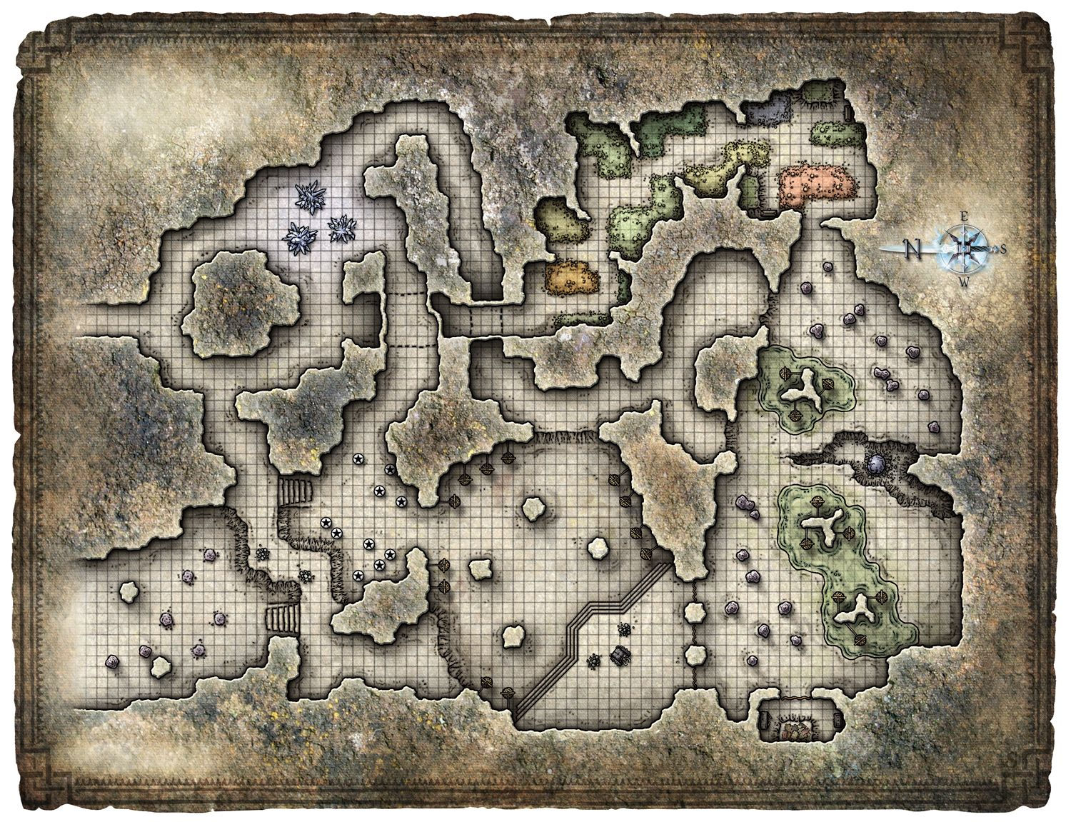 Wallpaper #ZRkzO48BtGB6xQ78Na8u55 Goblin Cave Battle Map Goblin Cave 25x25 Cave Map Battlemaps in