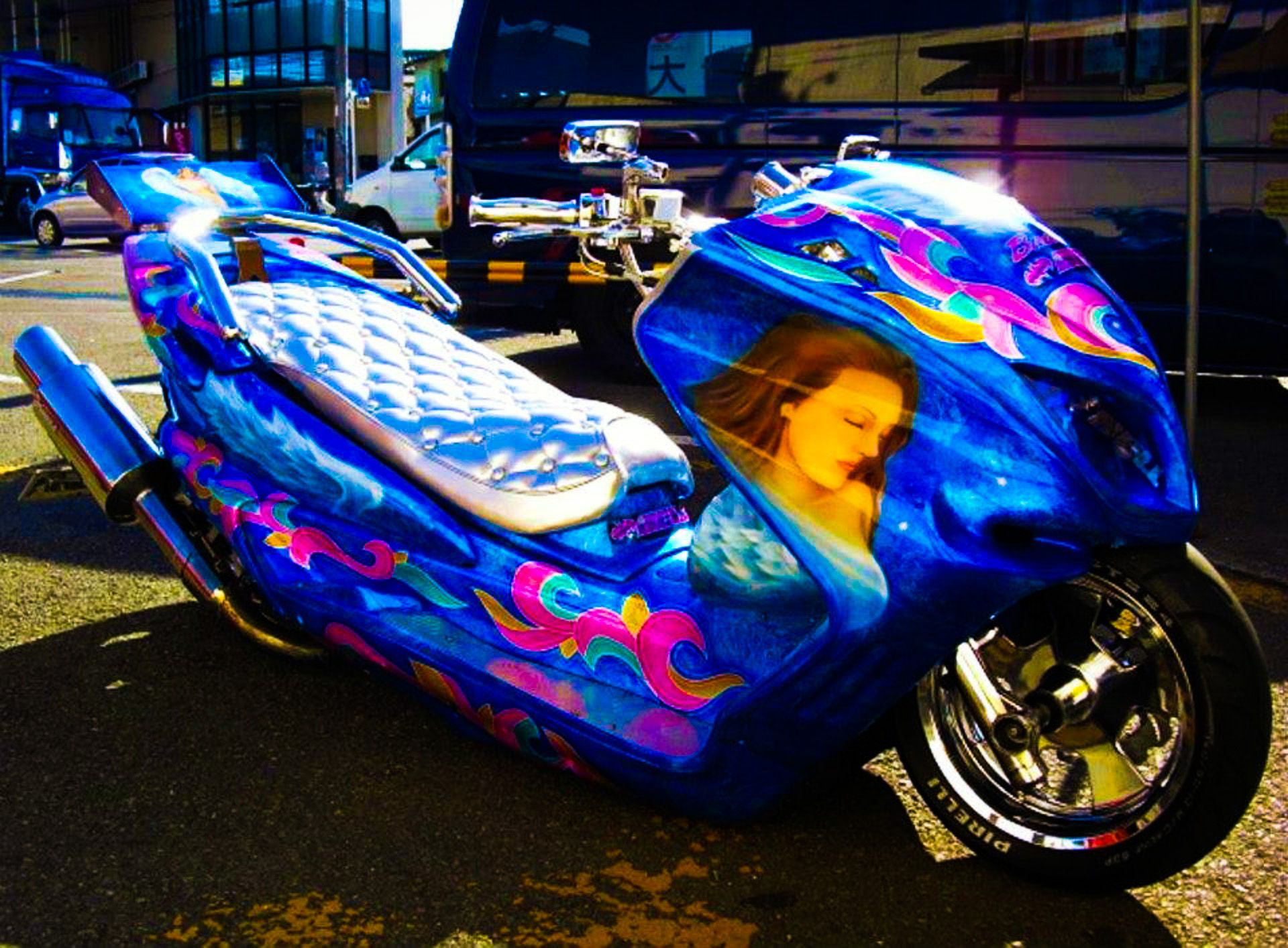 Wallpaper #wuqLUpMBlwTYPL18Cgn-21 Japanese Custom Bosozoku Scooter Scooters Baby Car Seats Japanese