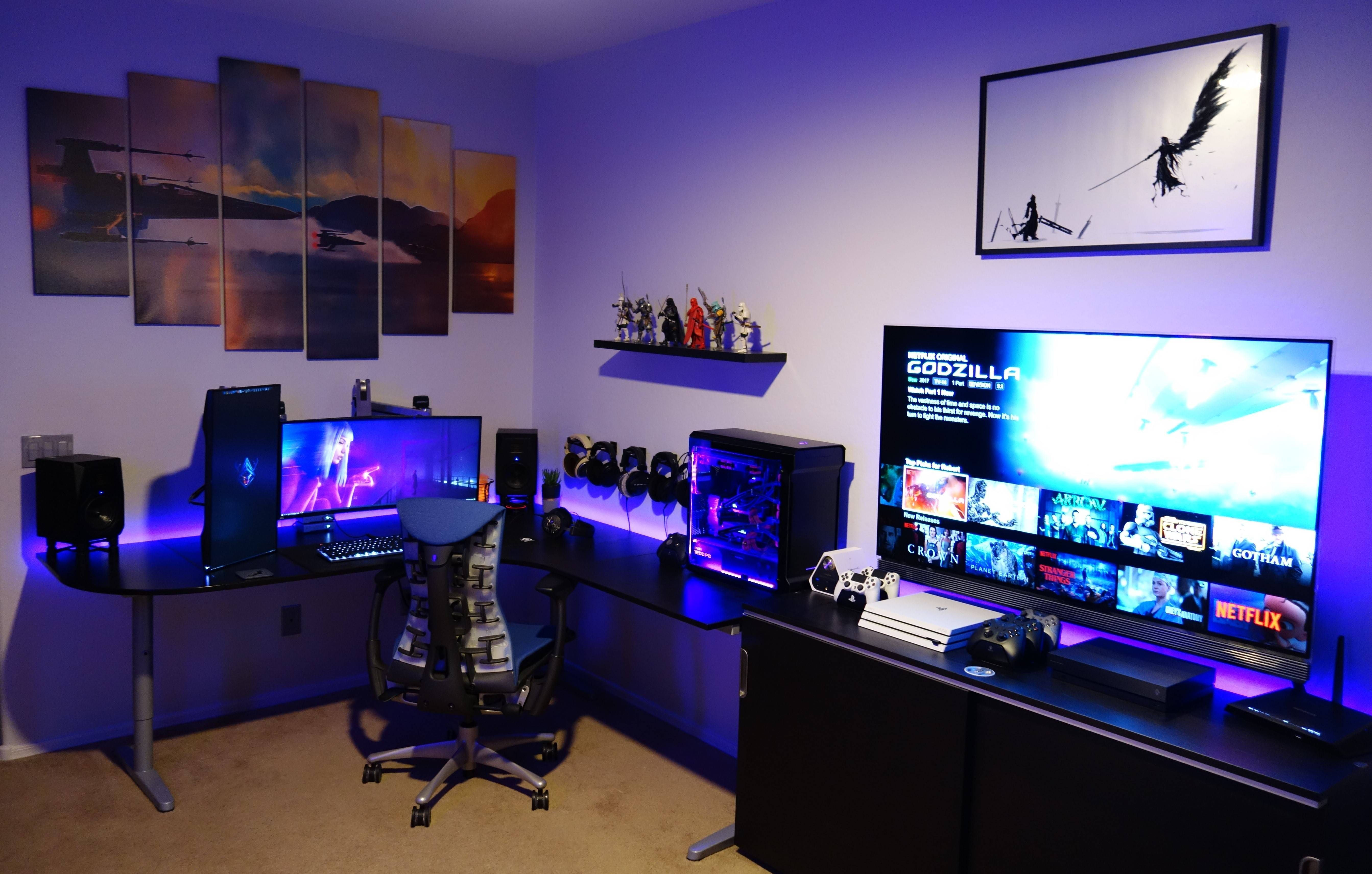 Wallpaper #Lh07LJMBlOZrFDOkAMrZ114 Impressively Best Desk for Console Gaming Gaming Room Setup Game