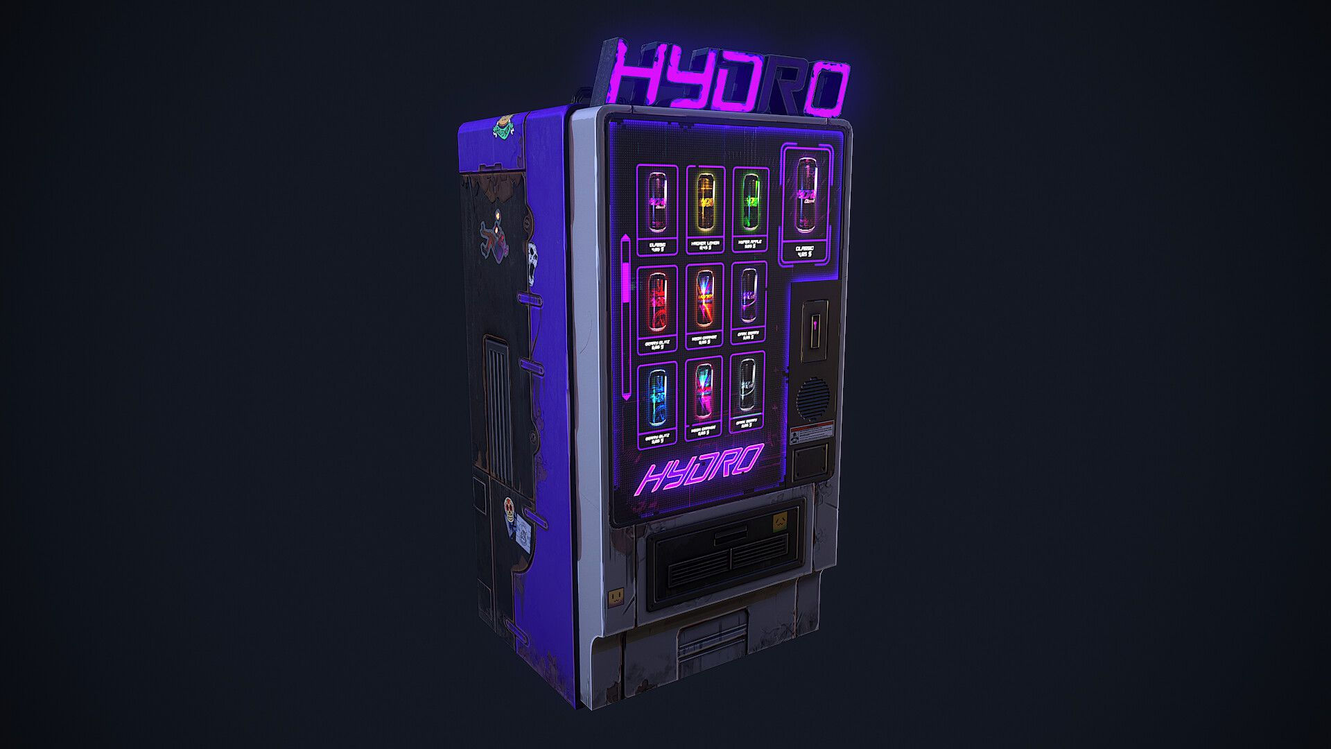 Wallpaper #Qmc2_5IBSpphPi3-FaJe271 Cyberpunk Vending Machine by Maximilian Lesslestylized Vending Machine
